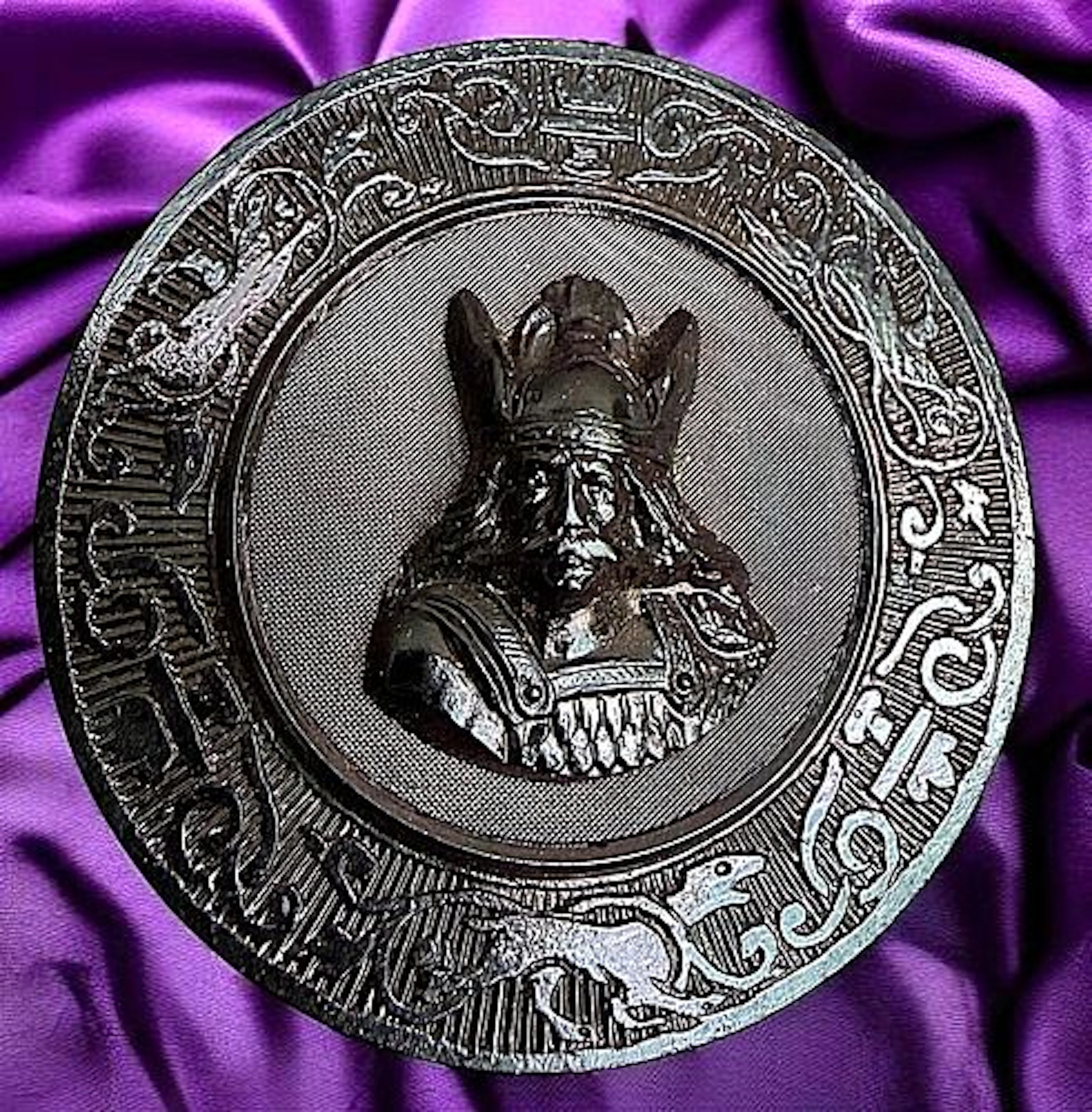 A DIVISION ONE PICTORIAL HORN BUTTON