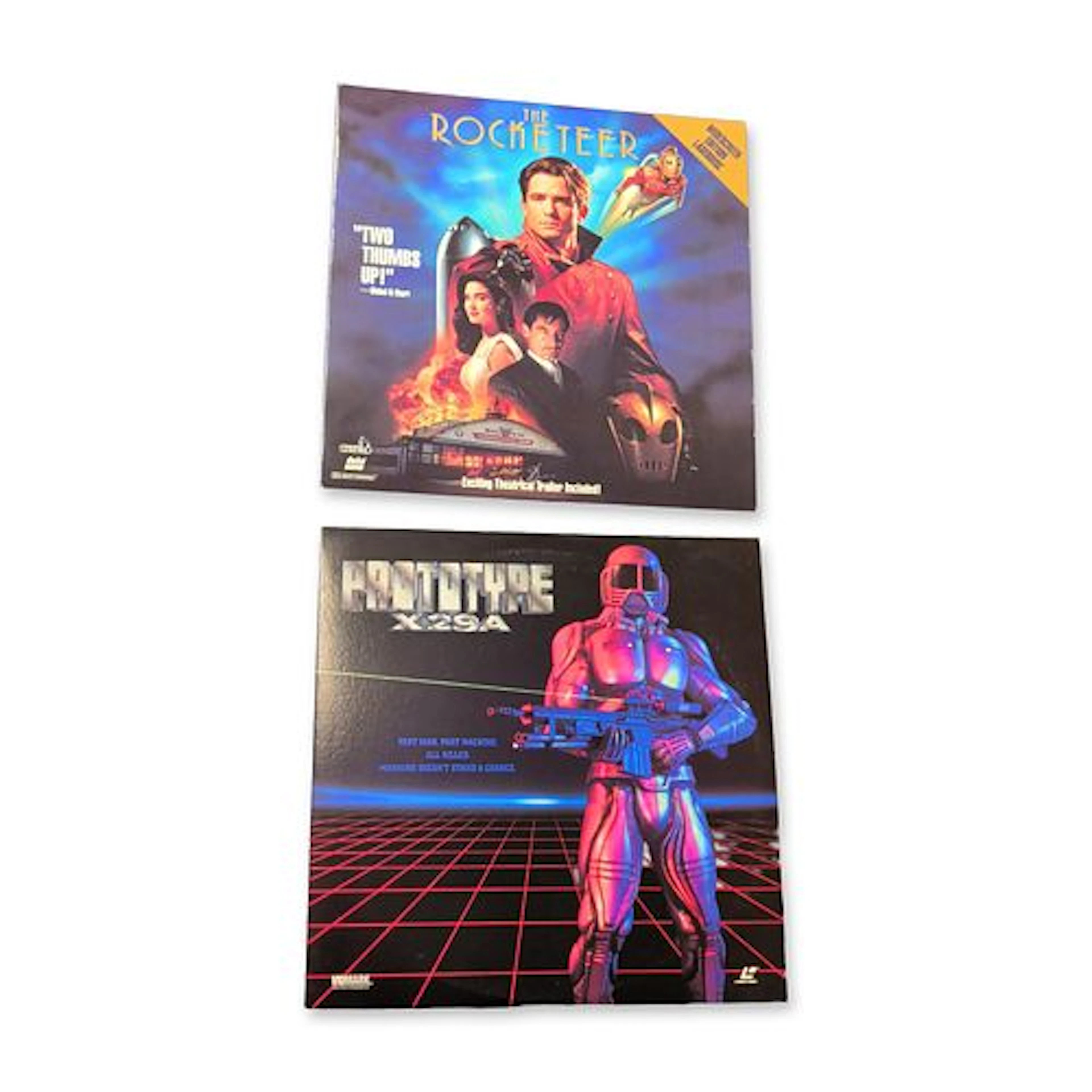 Two NTSC LaserDiscs including The Rocketeer Widescreen Edition and