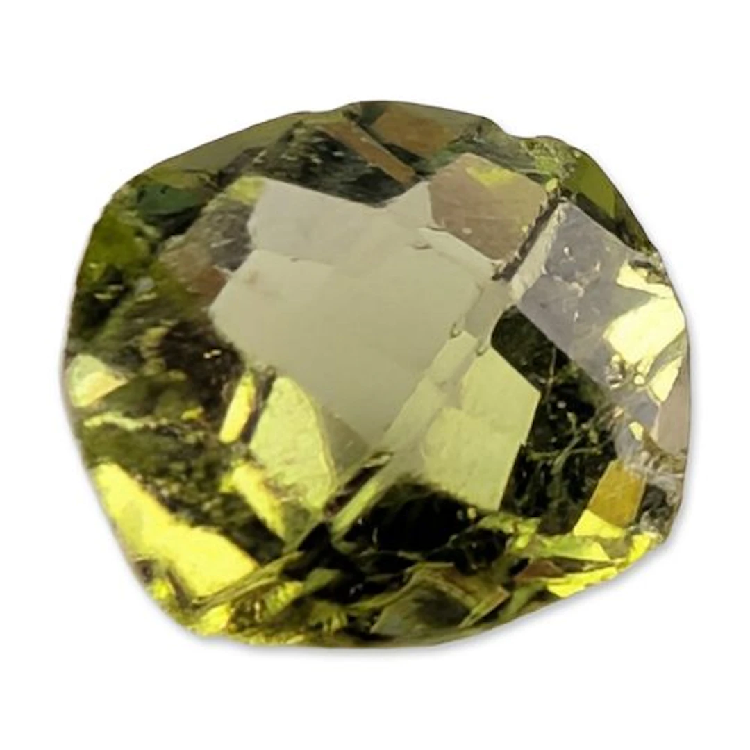 Yellowish-Green Modified Cushion Cut Peridot Gemstone