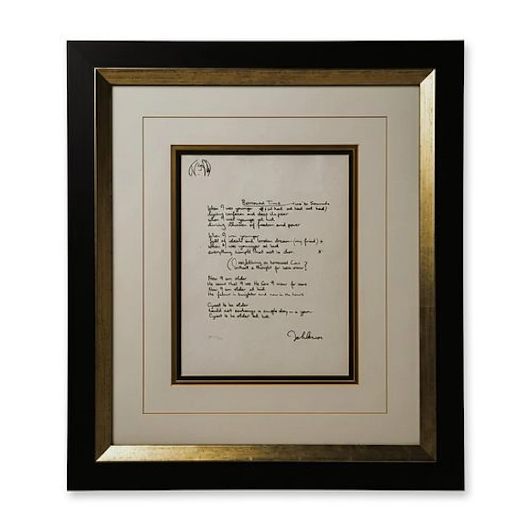 John Lennon (British, 1940-1980) Borrowed Time Lyrics Artist Proof