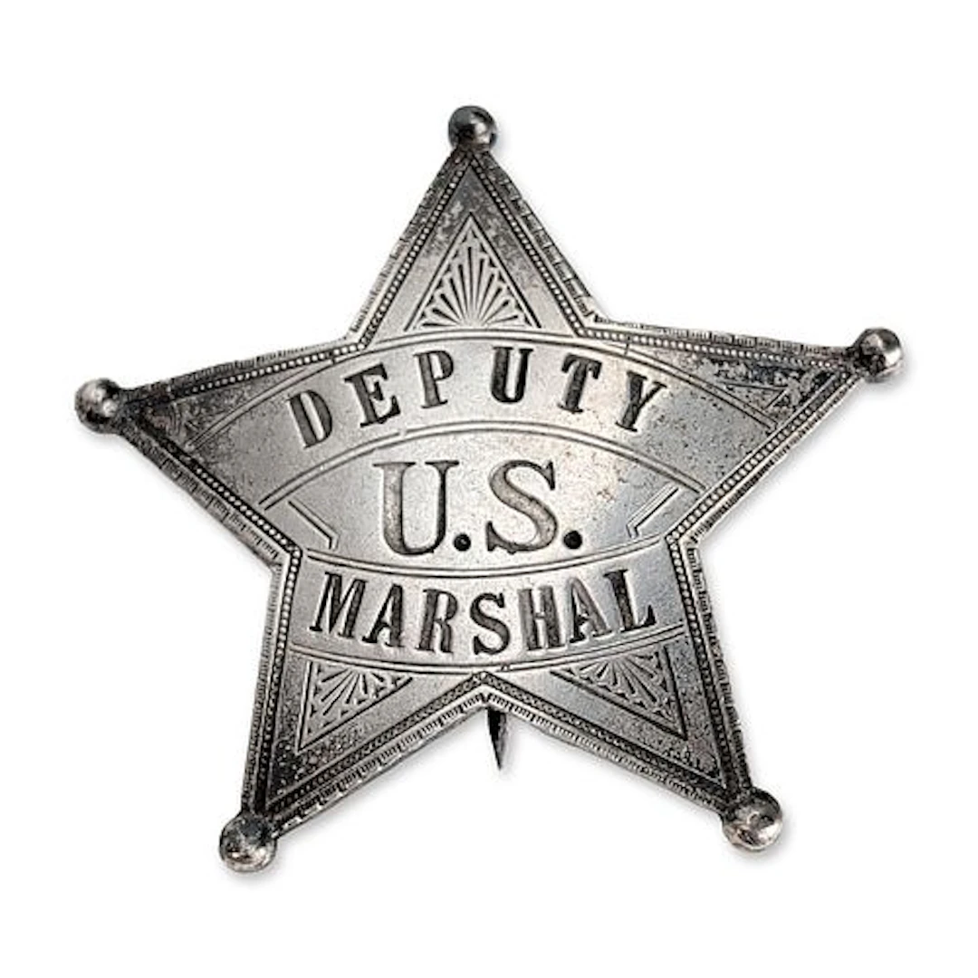 Deputy US Marshal Coin Silver Star Badge