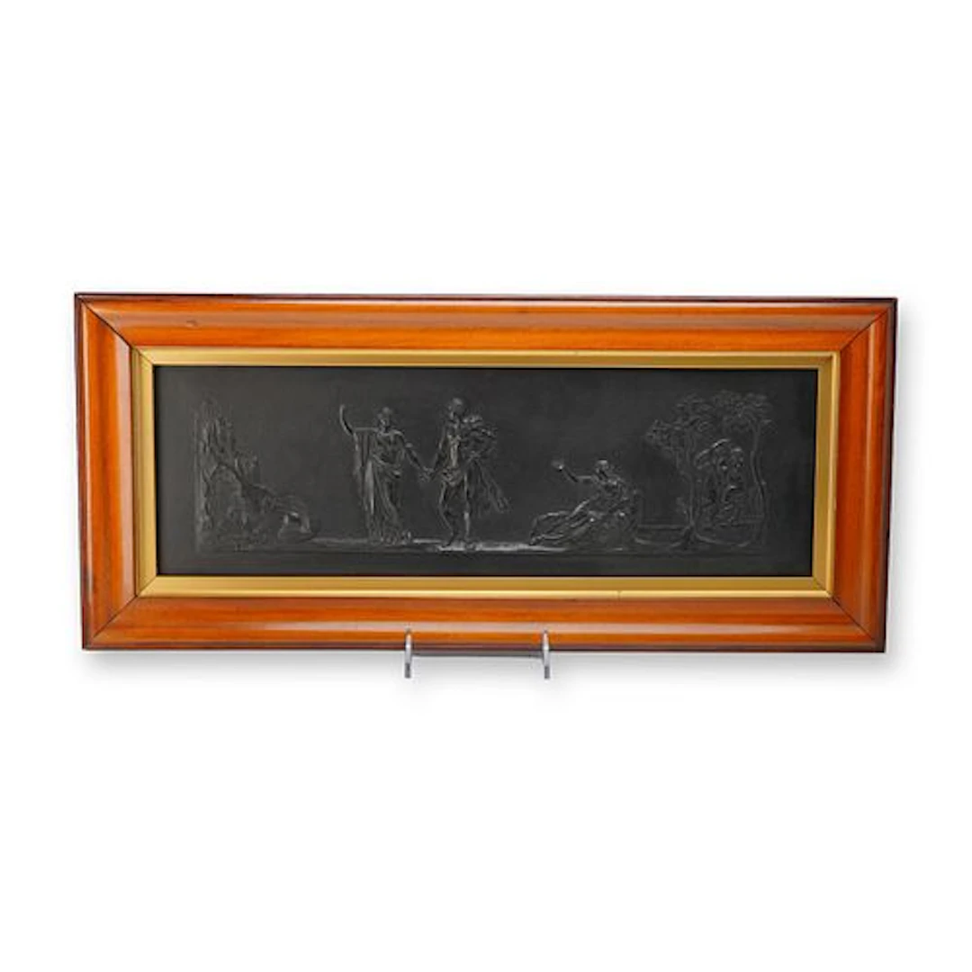Wedgwood Black Basalt Stoneware Rectangular Plaque