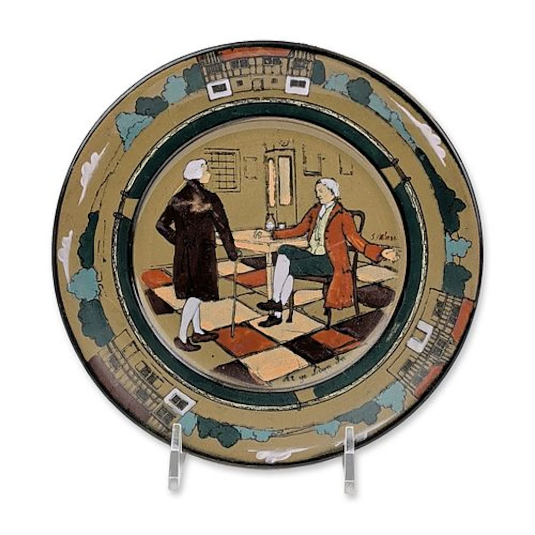 Buffalo Pottery Deldare Ware Ye Lion Inn Earthenware Plate