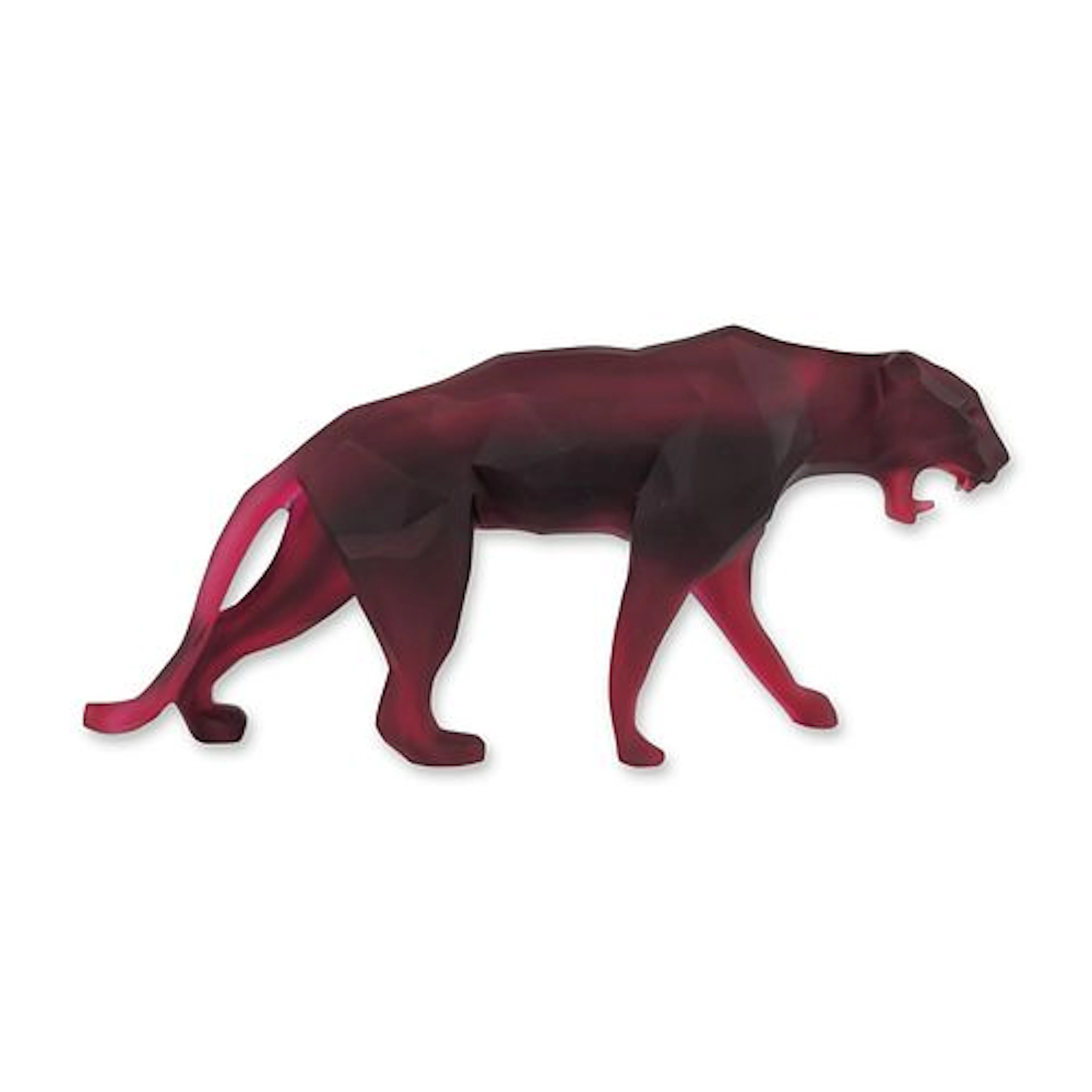 Richard Orlinski for Daum Red Glass Panther Sculpture