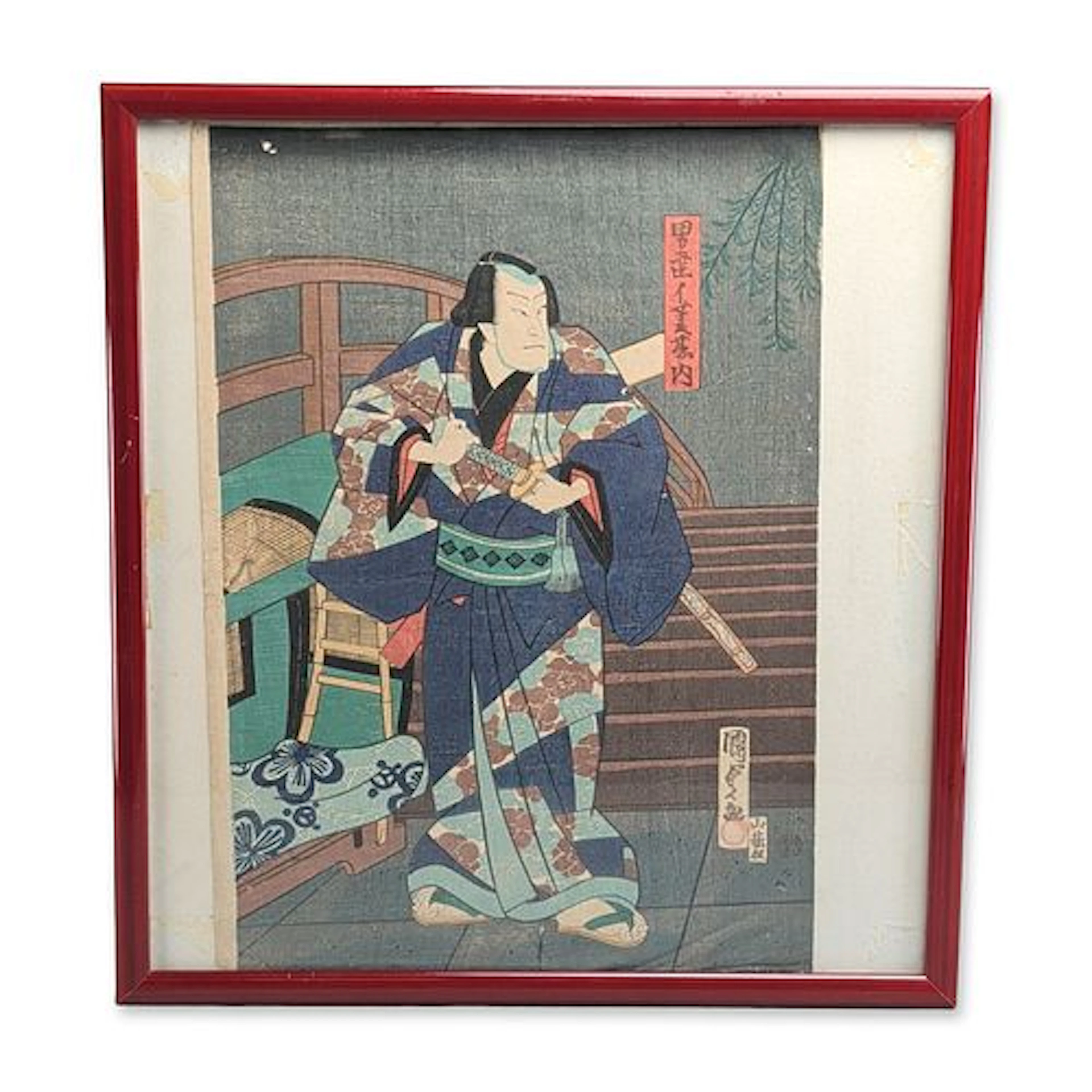 Utagawa Kunisada (Toyokuni III, 1786-1865) Woodcut on Paper, Kabuki