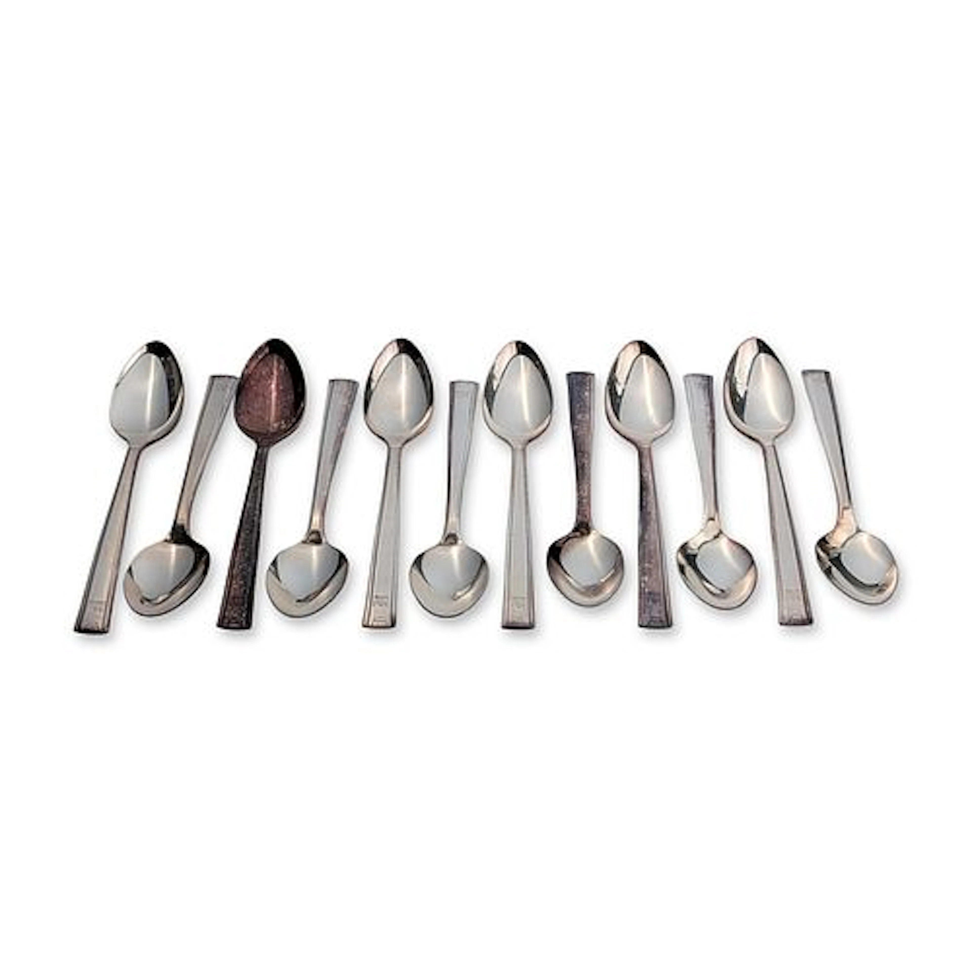 12pc 1950s Oneida Silver Plated Moore-McCormack Line Demitasse Spoons