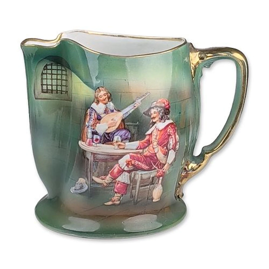 Royal Bavaria Porcelain Cavalier Scene Cream Pitcher