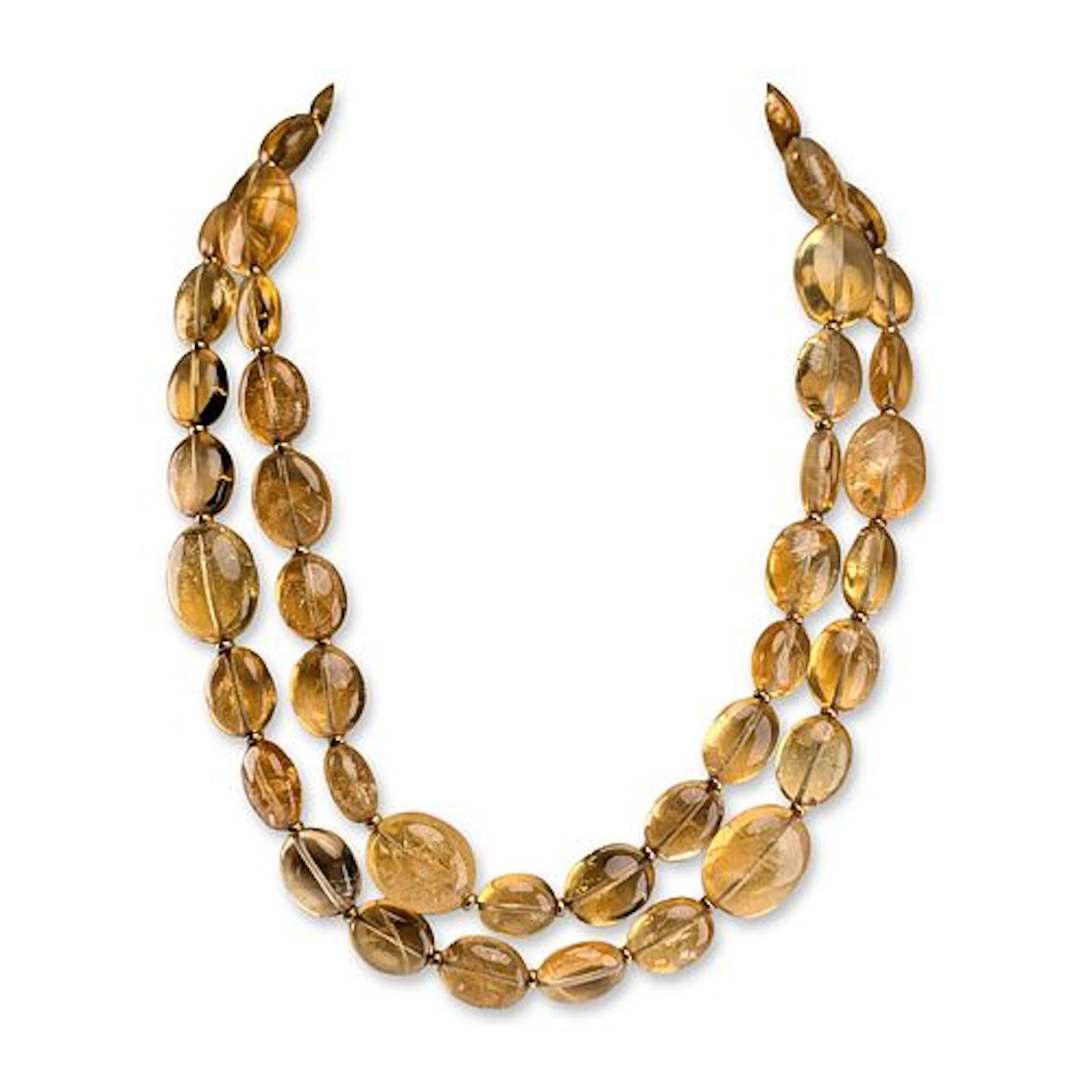 David Yurman 18K and Sterling Silver Multi-Gemstone Citrine Necklace