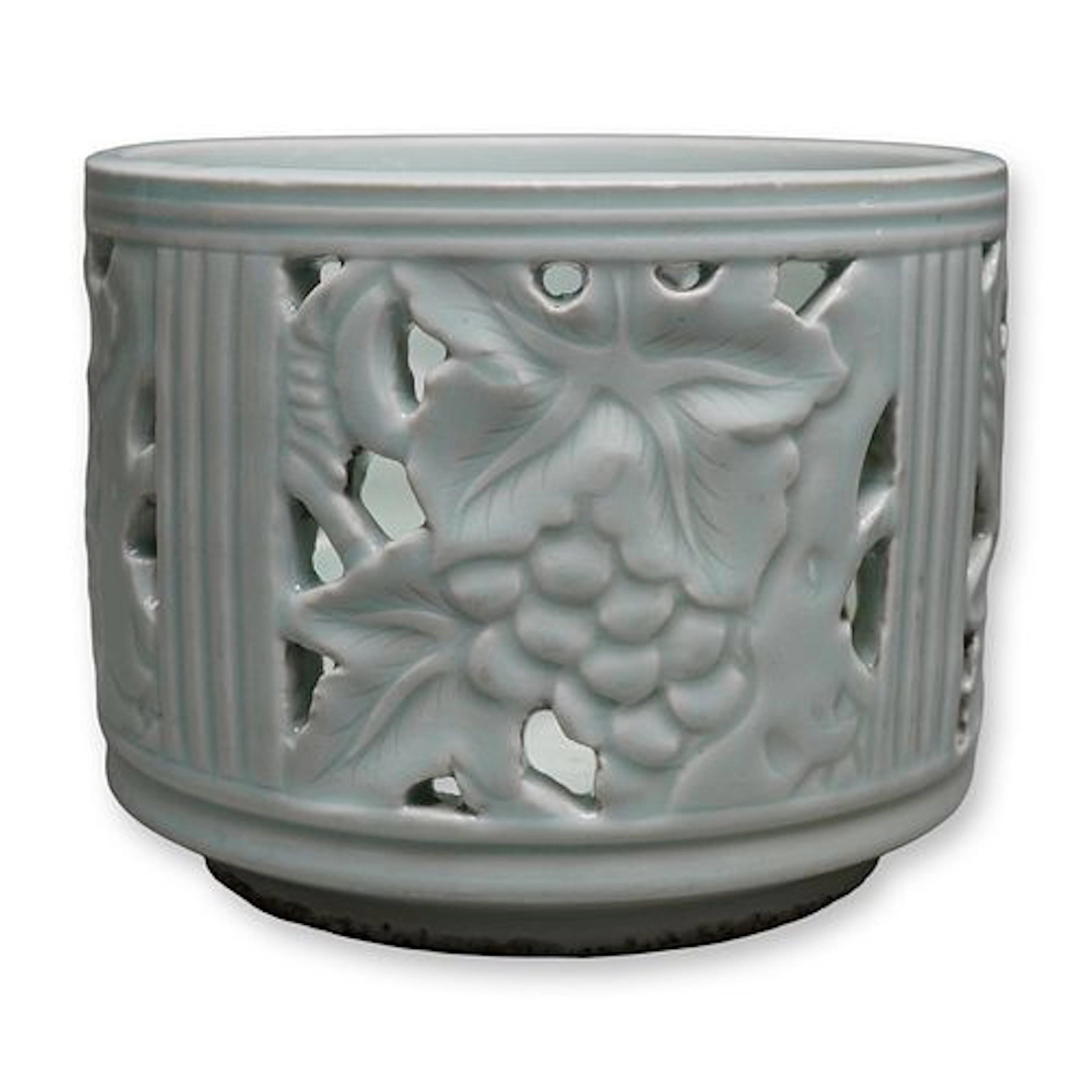 Korean Joseon Dynasty Porcelain Openwork Brush Holder