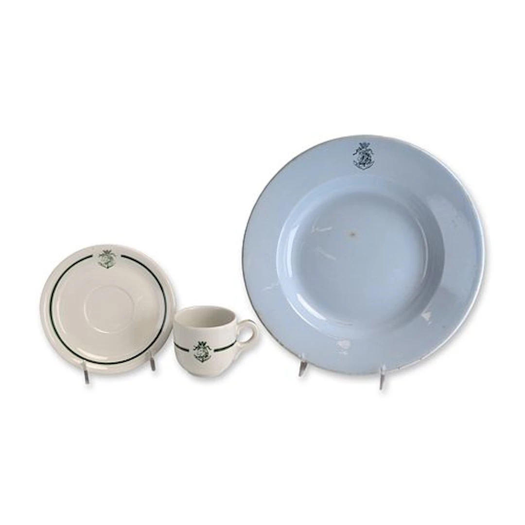 3pc Compagnie des Messageries Maritimes Pillivuyt et Cie Porcelain