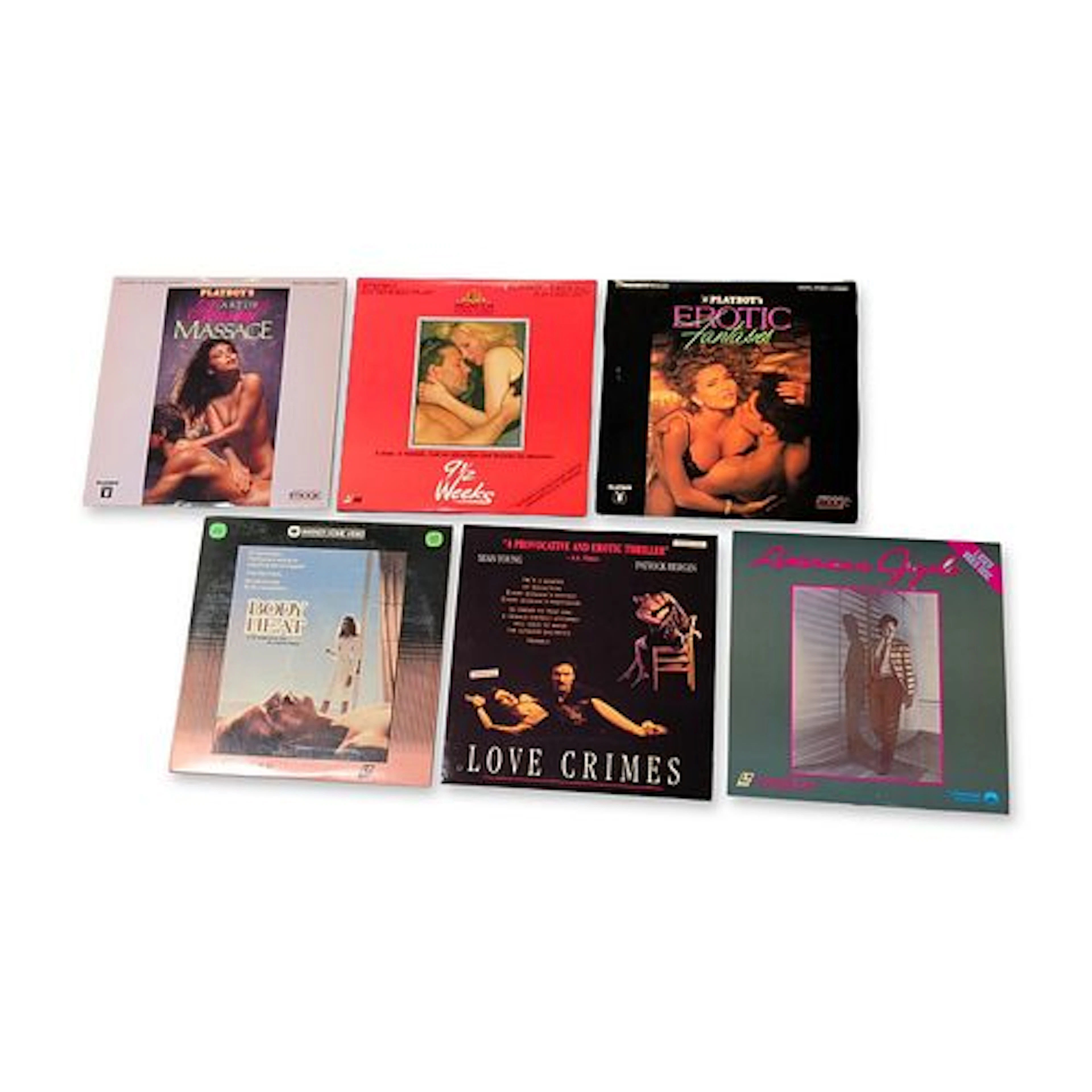 A Collection of Six Erotic Thriller and Adult Lifestyle LaserDiscs
