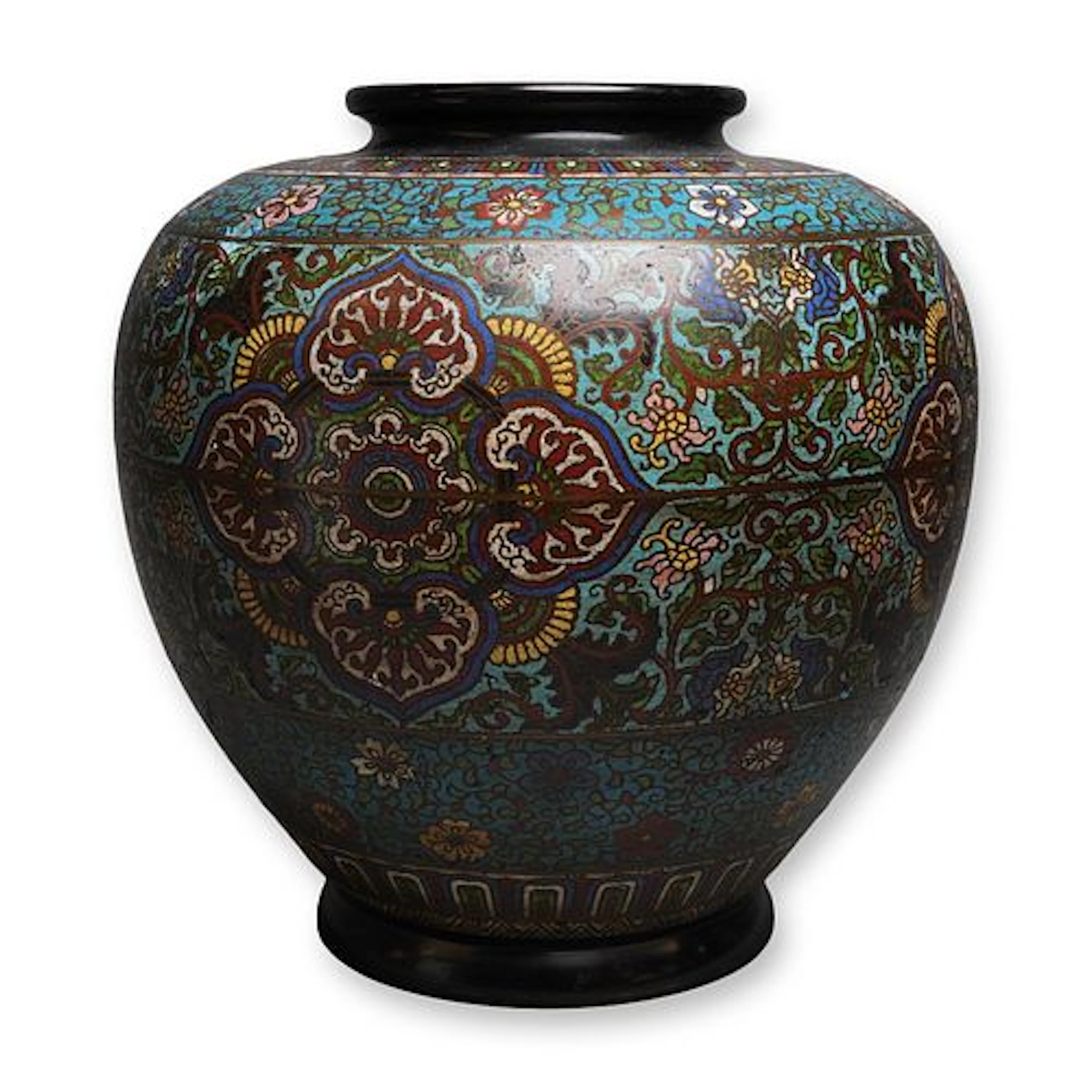 Japanese Champleve Bronze Jadiniere