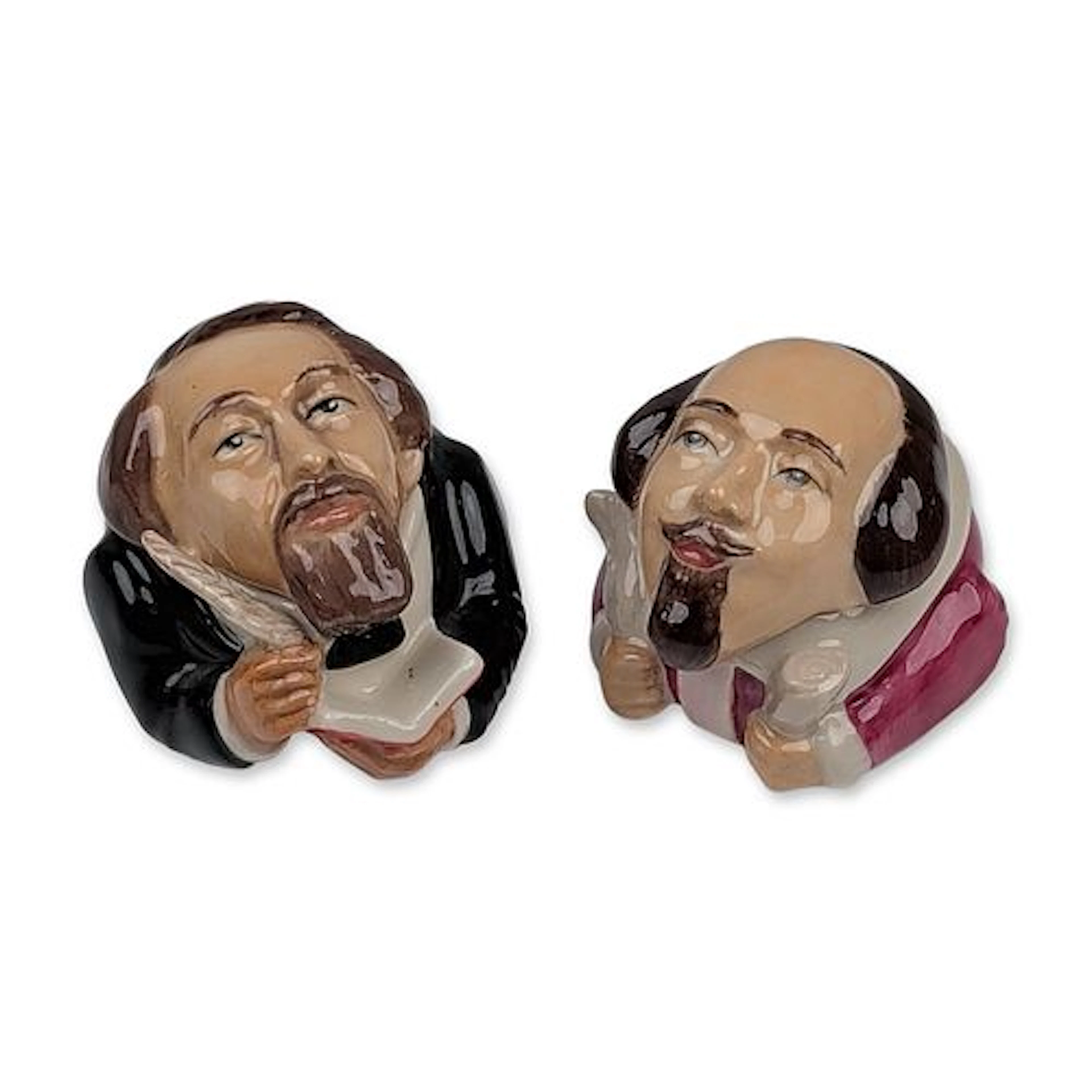 Pair of Kevin Francis Ceramic Literary Face Pots