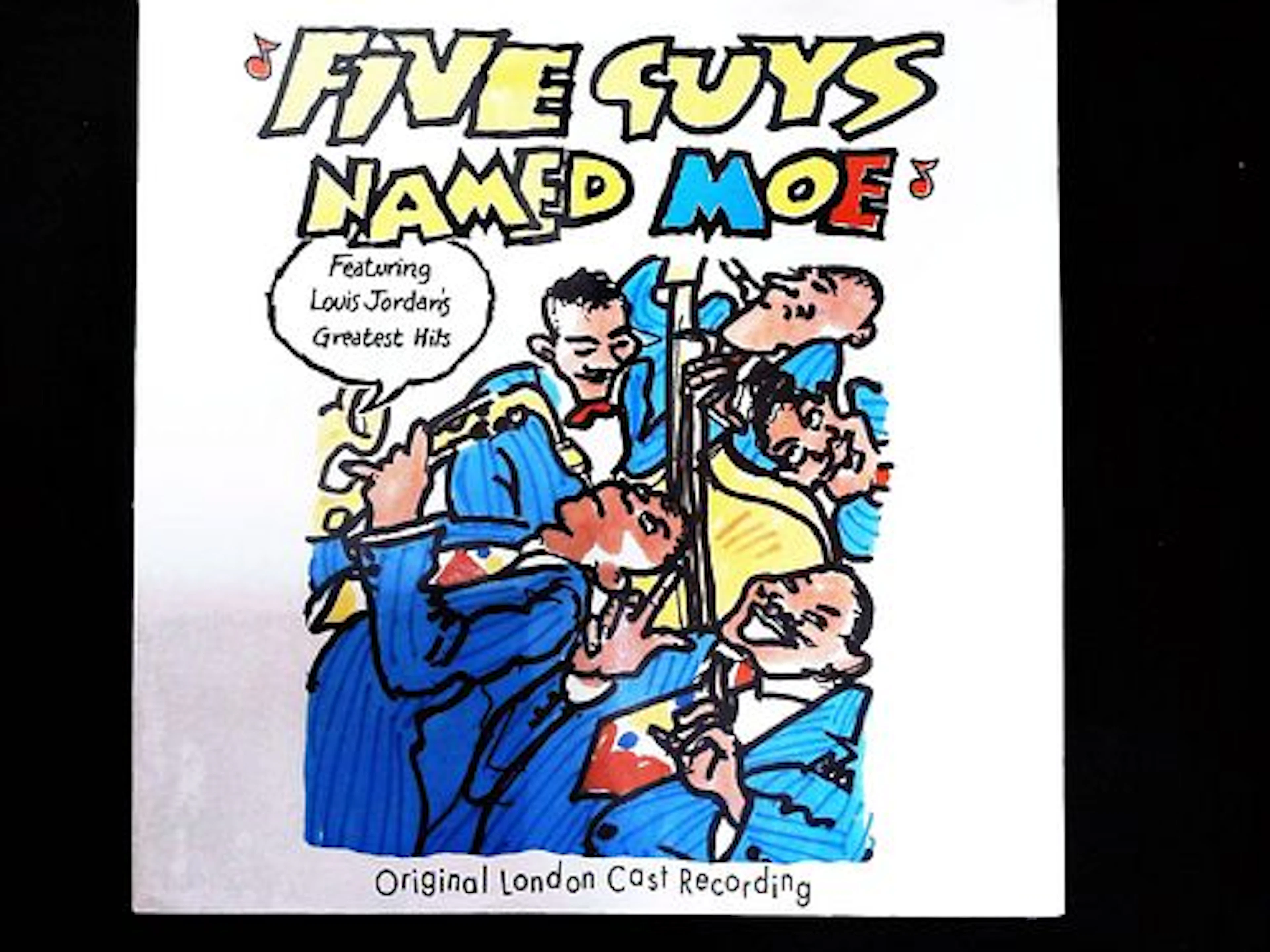 Five Guys Named Moe Original London Cast Recording LP Album Jacket