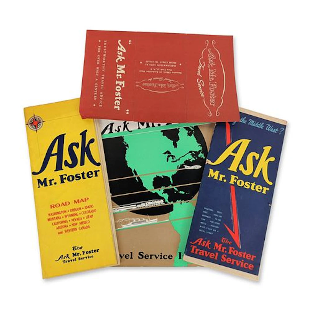4pc Collection of Vintage Ask Mr. Foster Travel Ephemera