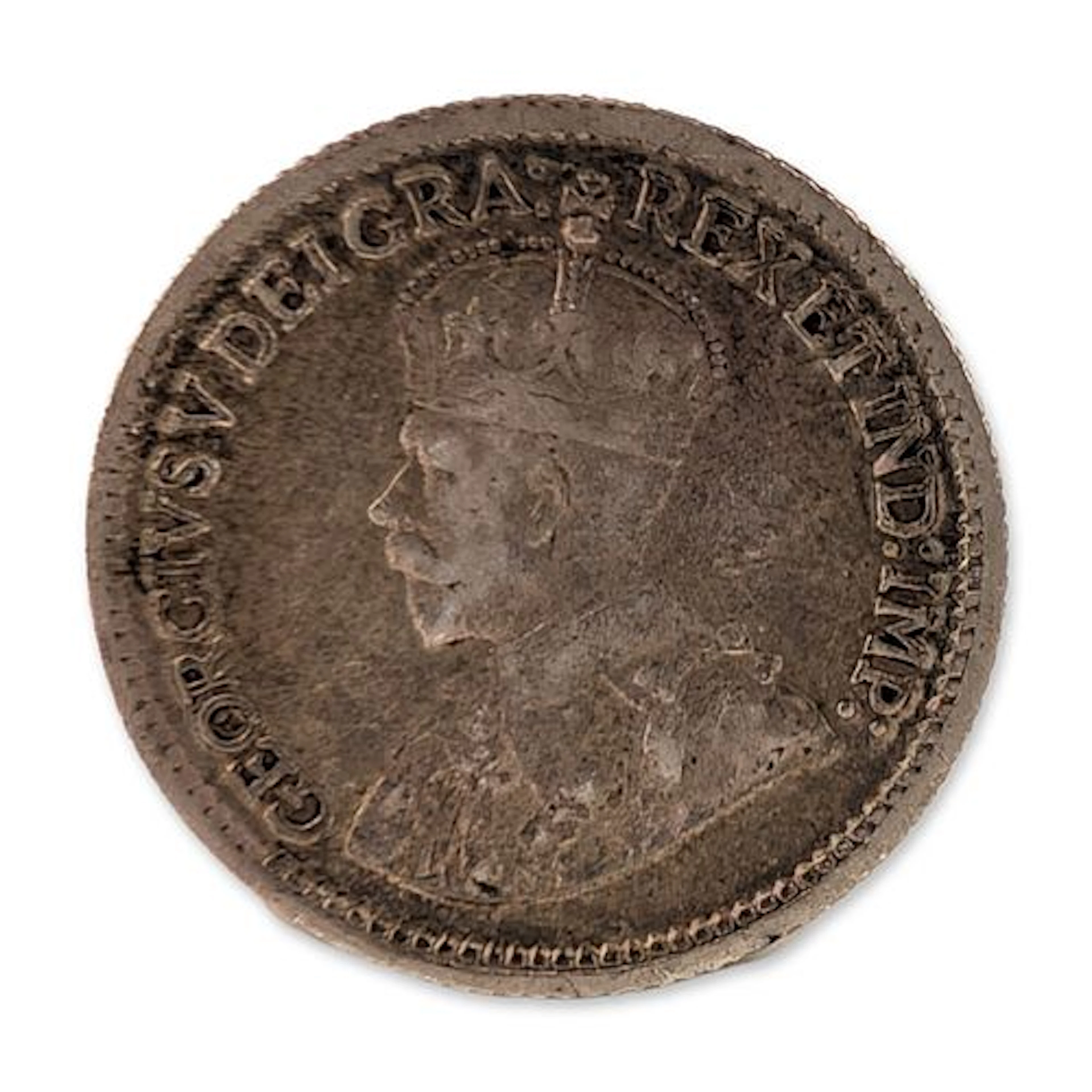 1915 Canada George V Small Five Cents Silver Coin