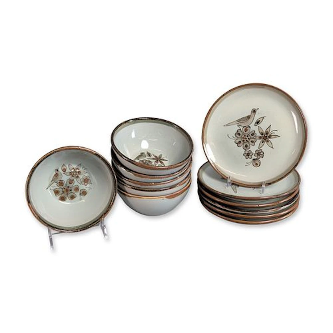 12pc Ken Edwards El Palomar Mexico Stoneware Set of Bowls and Plates