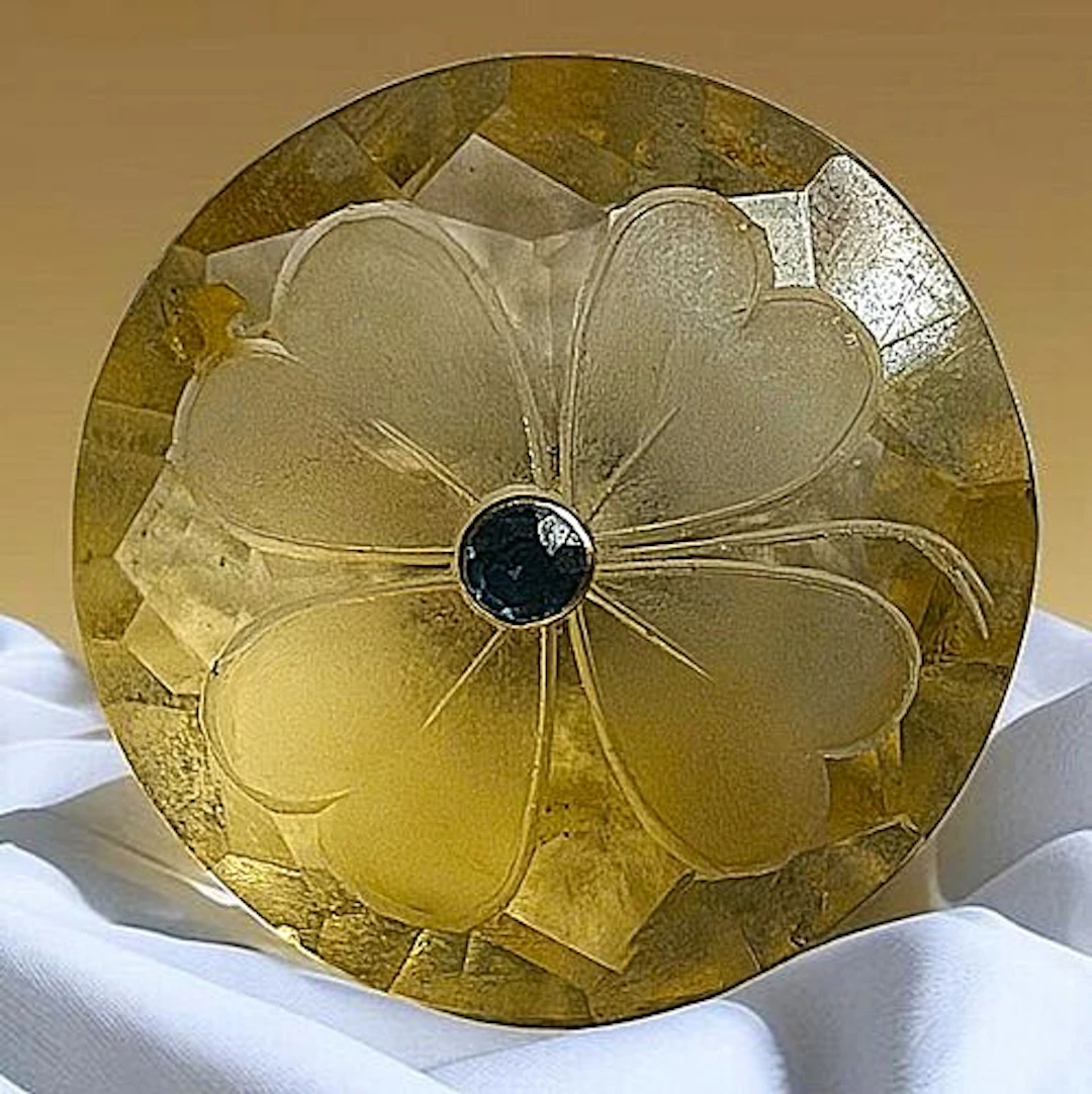 A DIVISION ONE DOUBLE GEMSTONE BUTTON