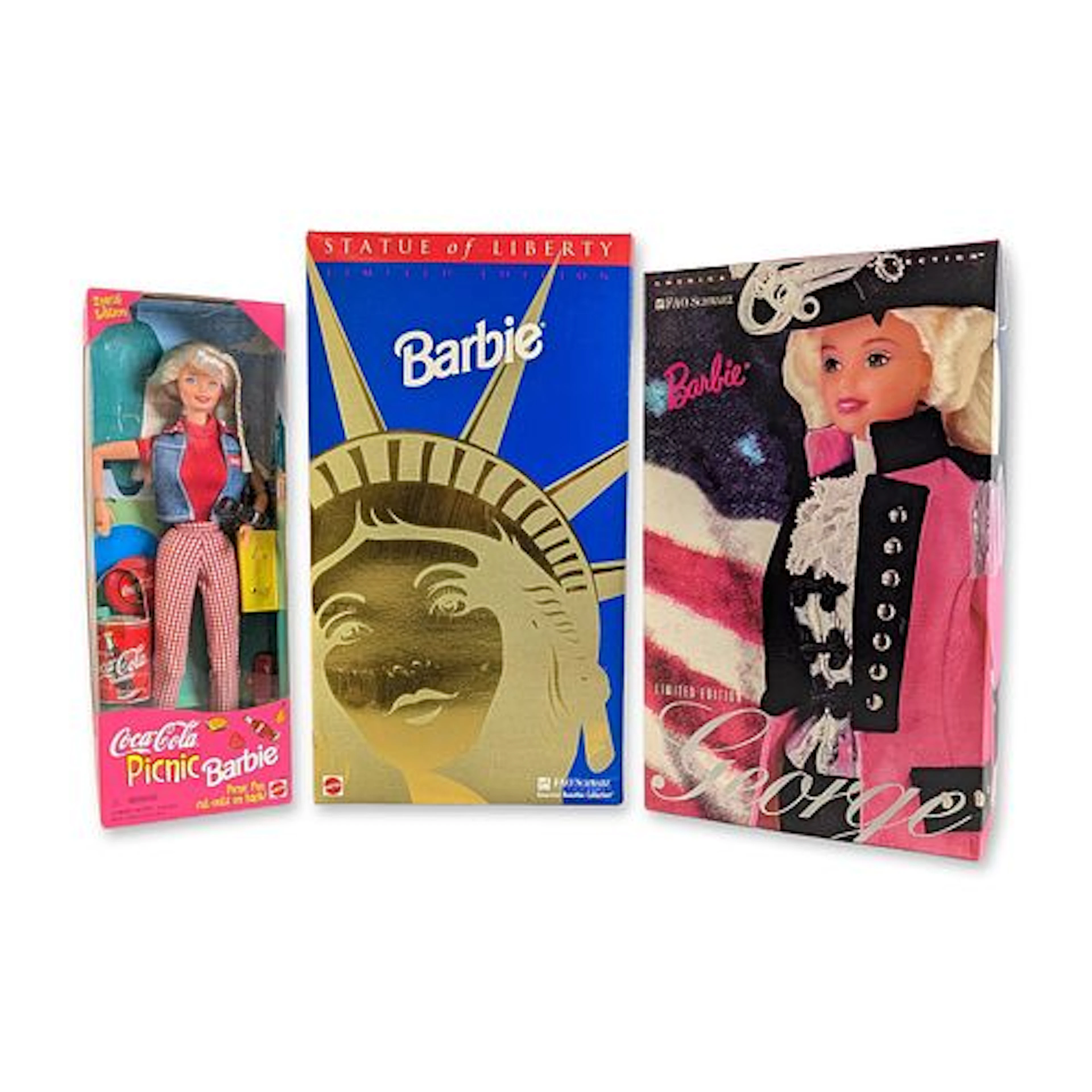 3pc Mattel Barbie Special Edition and FAO Schwarz Limited Edition Dolls