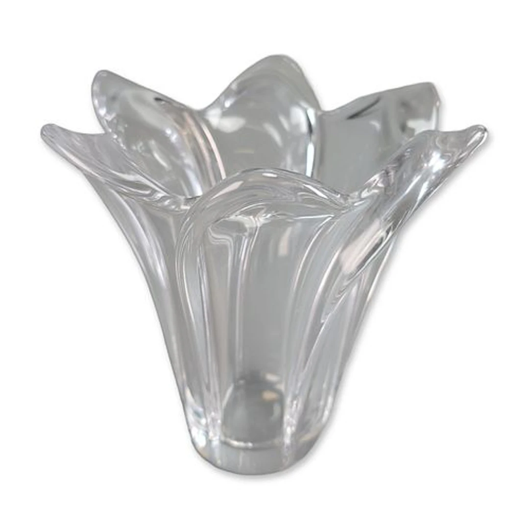 Art Vannes France Crystal Lily Vase