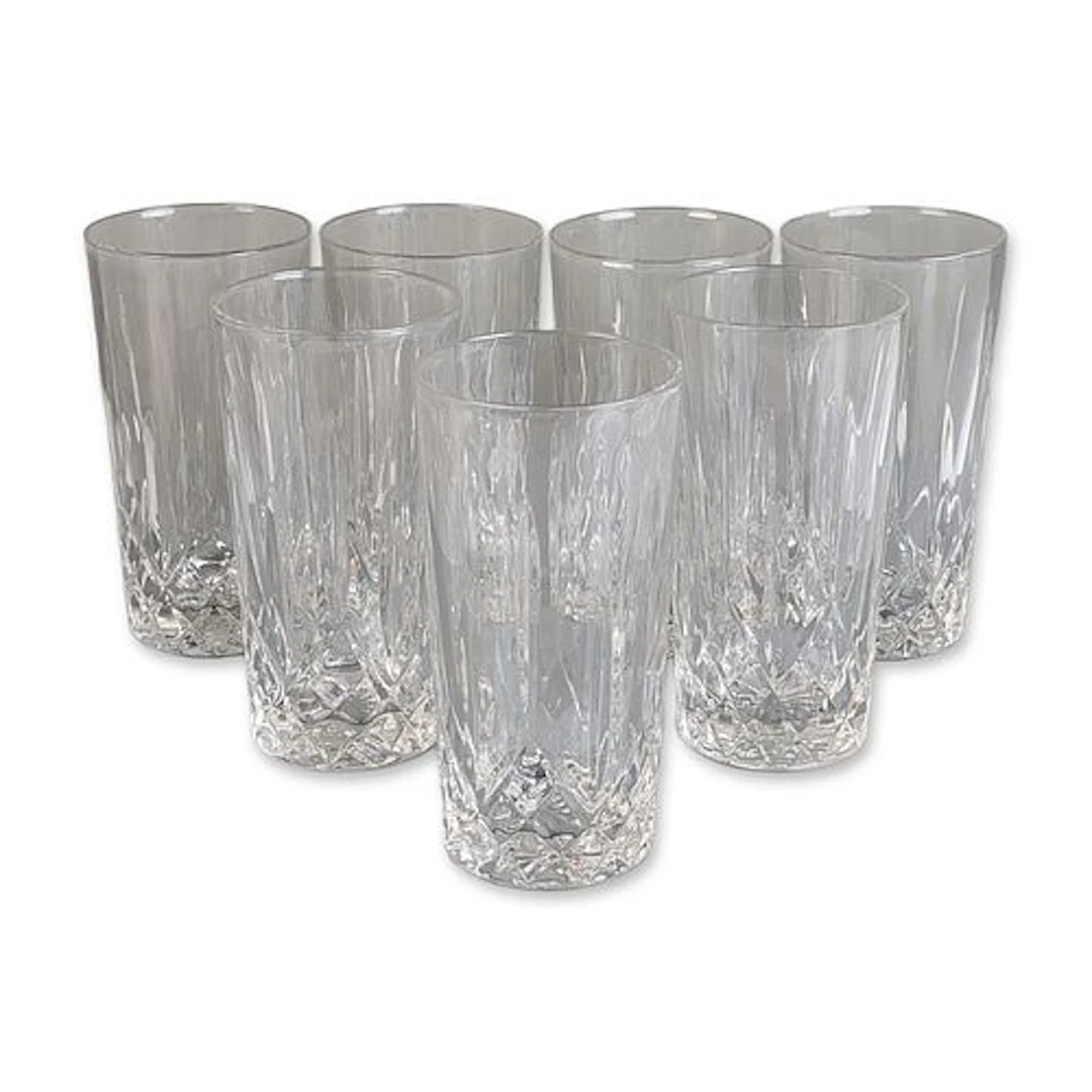 7pc Crystal Highball Tumblers, Lismore
