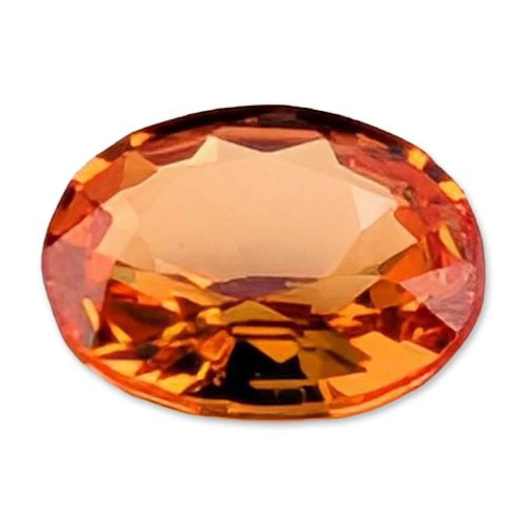 Faceted Oval Orange Gemstone