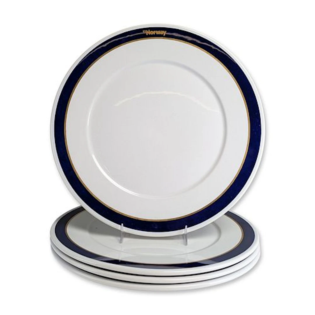 4pc Figgjo Norway SS Norway Porcelain Service Plate Set