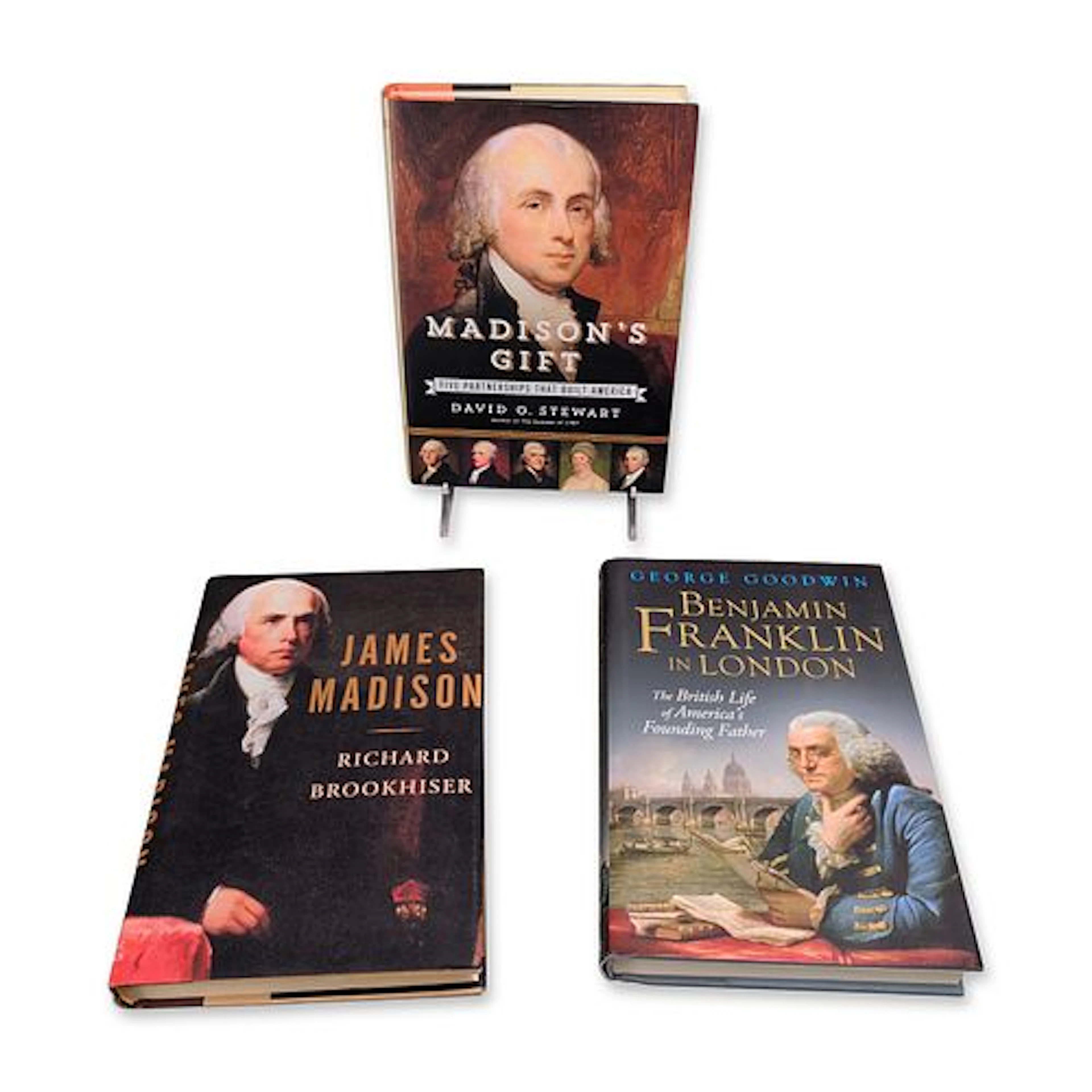Trio of US Founding Father Hardcover Biographies (DJ)