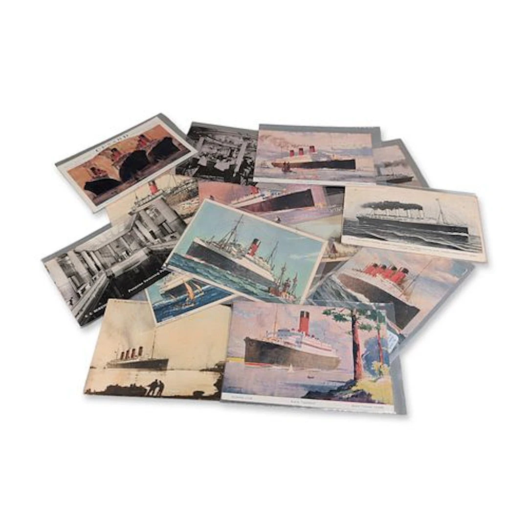 14pc Early 20th Century Cunard and White Star Line Postcards