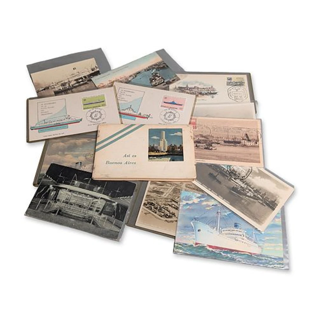 13pc Collection of Vintage Argentine Maritime and Buenos Aires Postcards