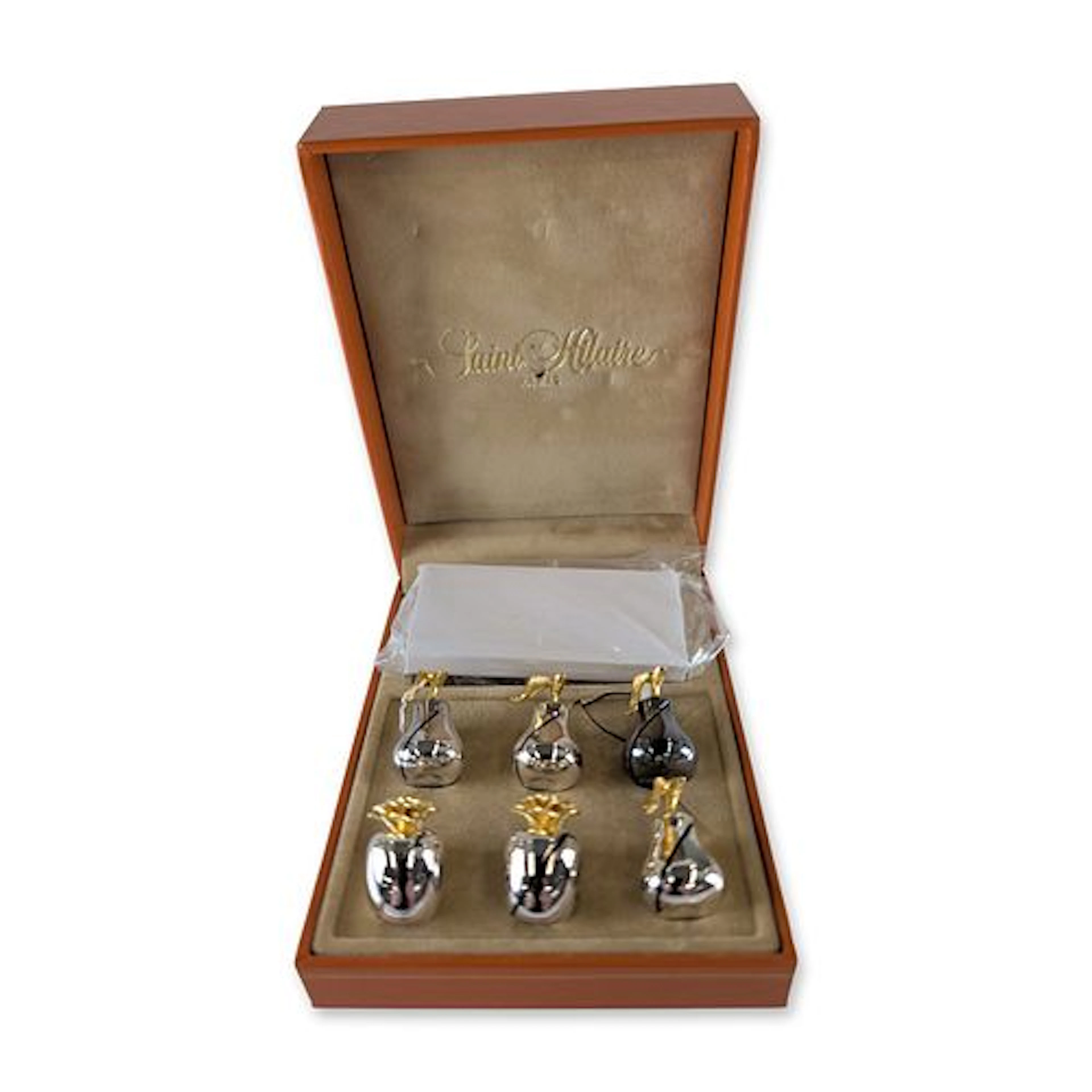 Saint Hilaire Paris Silver-Plated and Gold Tone Fruit Place Card Holders