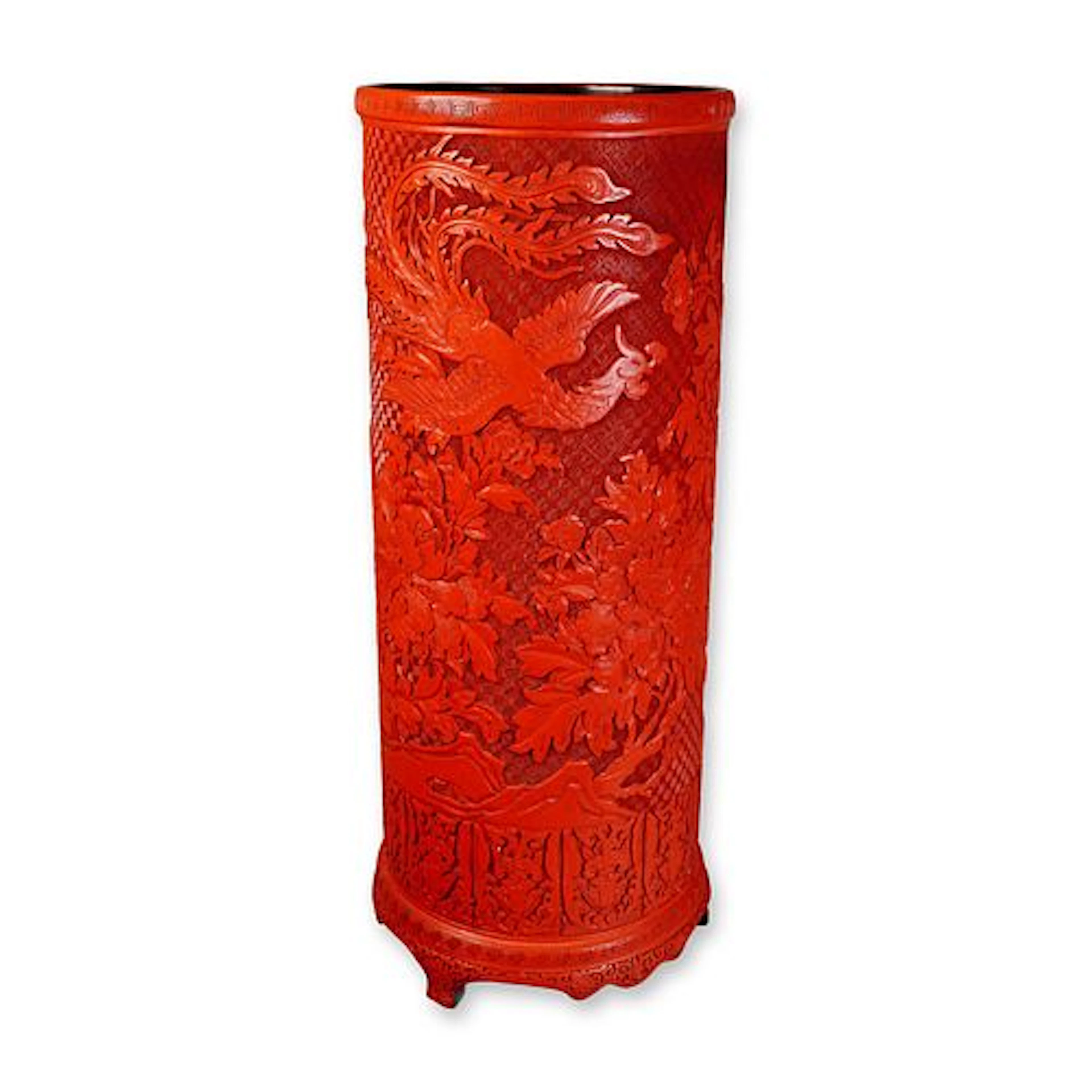 Cinnabar Lacquer Vase Umbrella Stand