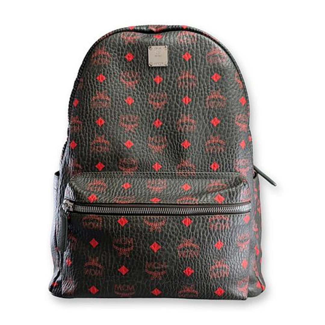 MCM Visetos Stark Large Coated Canvas Backpack w/ COA