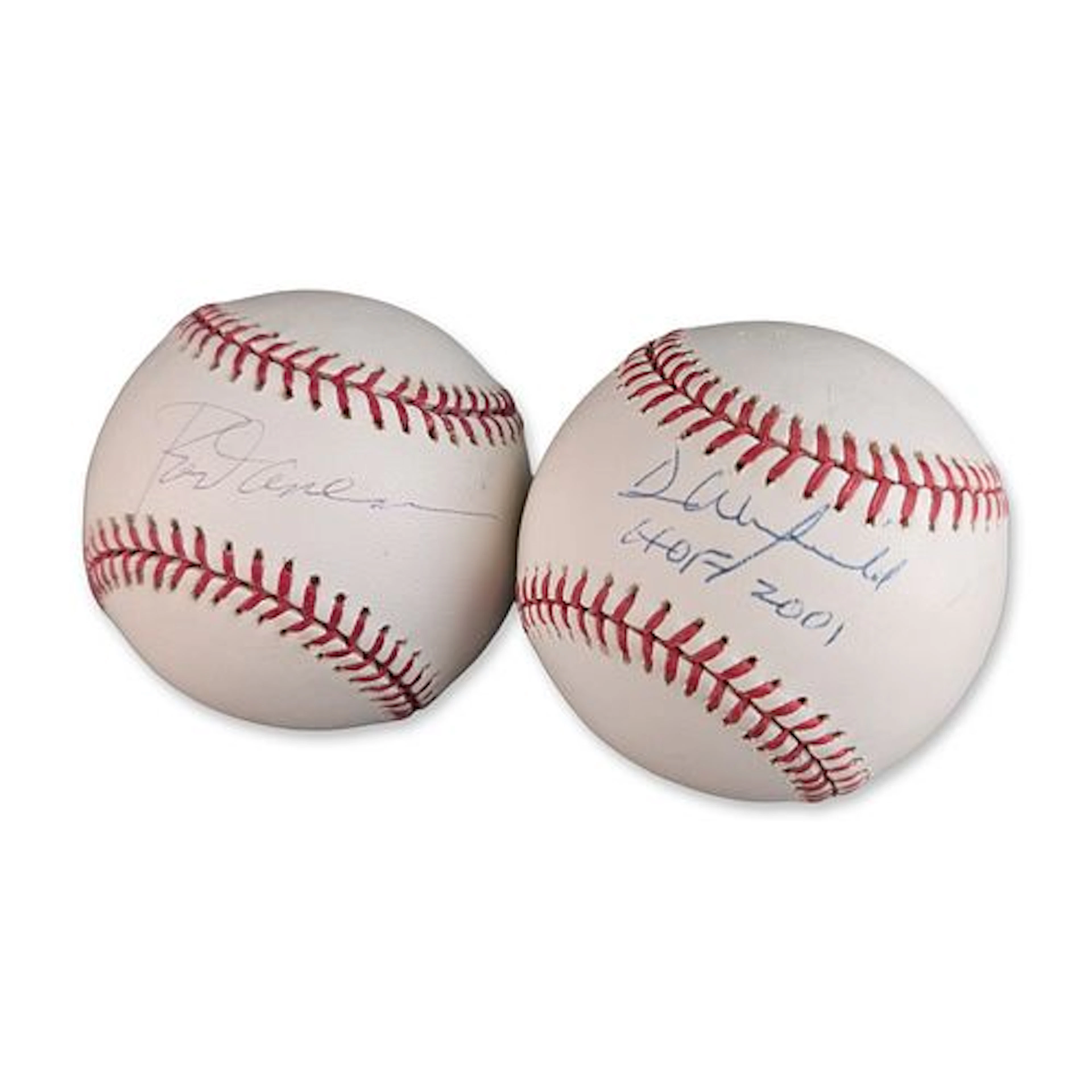 2pc Dave Winfield and Rod Carew Signed Major League Baseball Hall