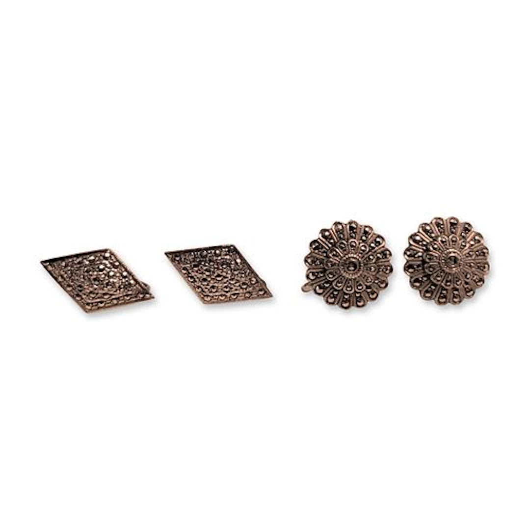 2 Pairs of Marcasite Sterling Silver Earrings