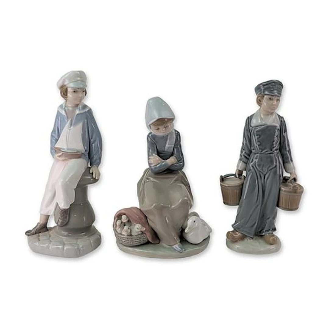3pc Lladro Porcelain Children Figurines