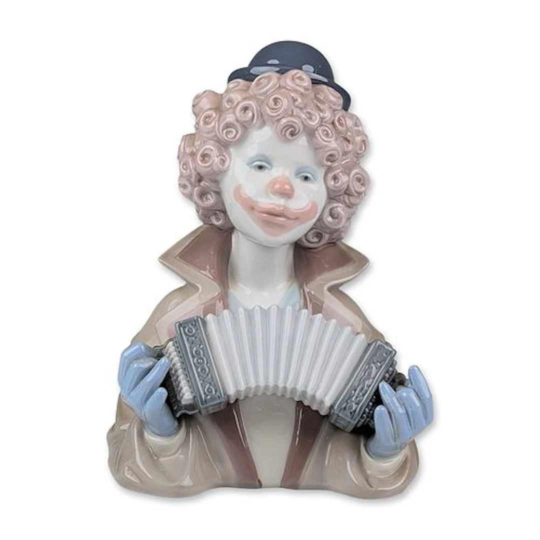Lladro Porcelain Fine Melody Clown Bust, 1005585