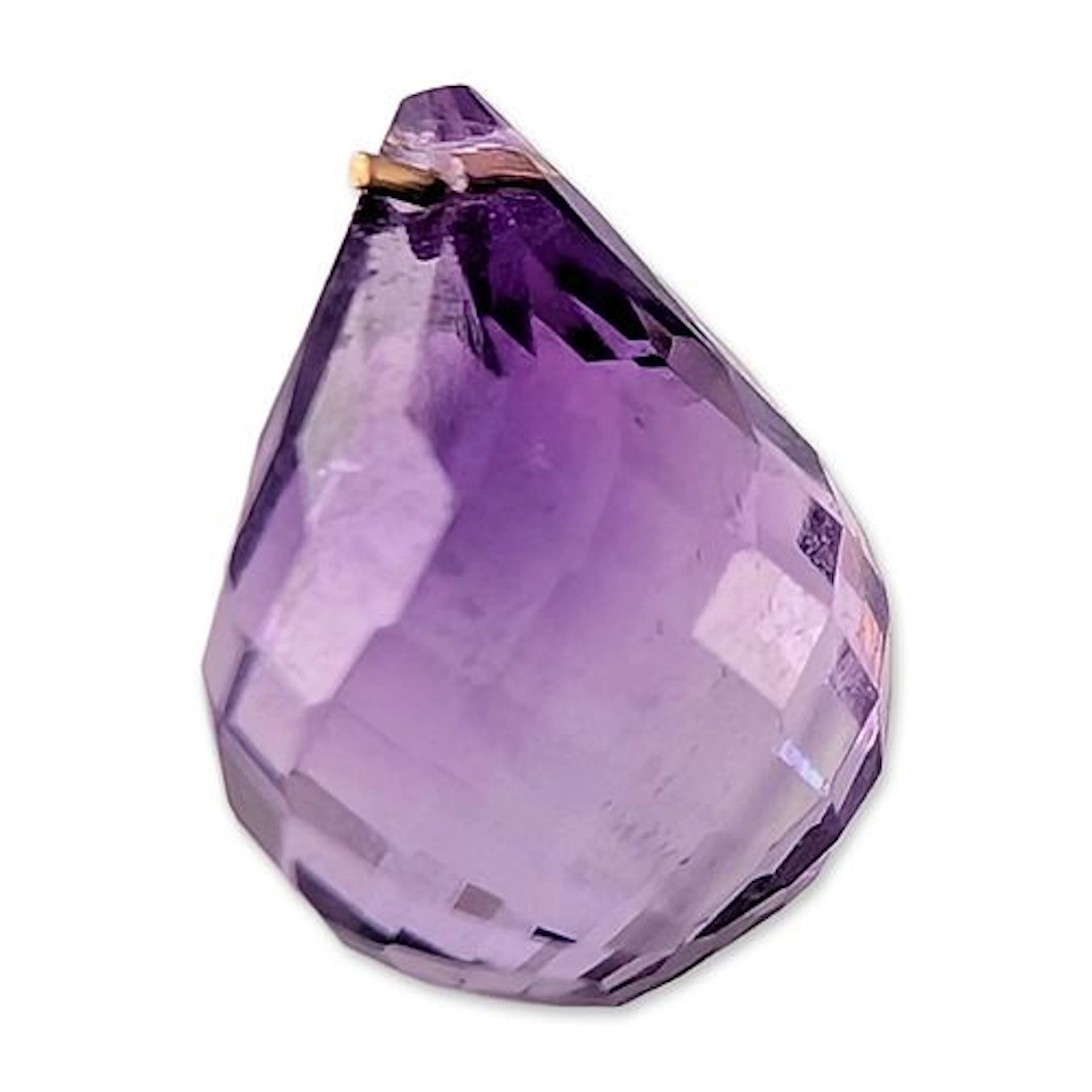 Faceted Briolette Amethyst Gemstone