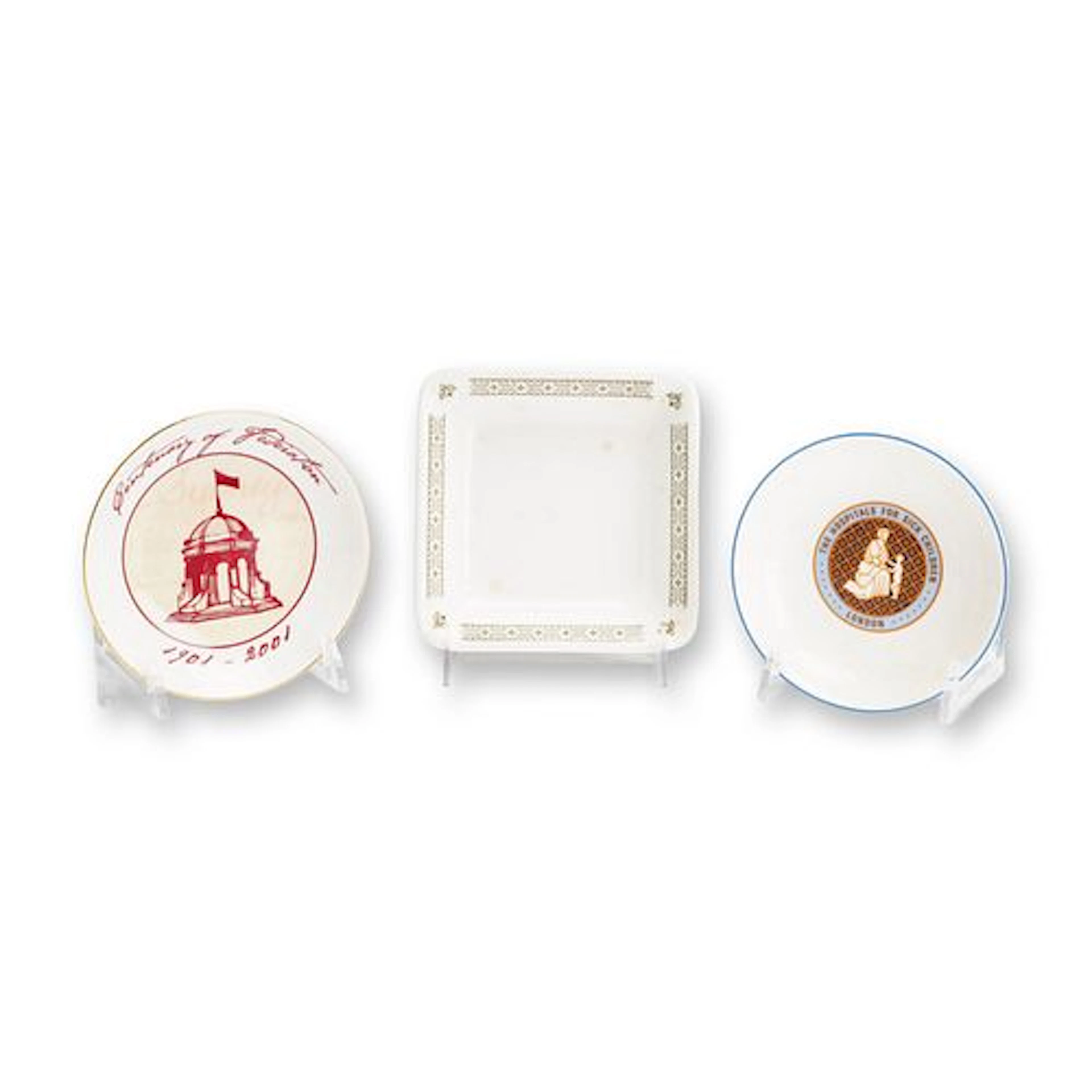 3pc Wedgwood Bone China Commemorative Trinket Dishes