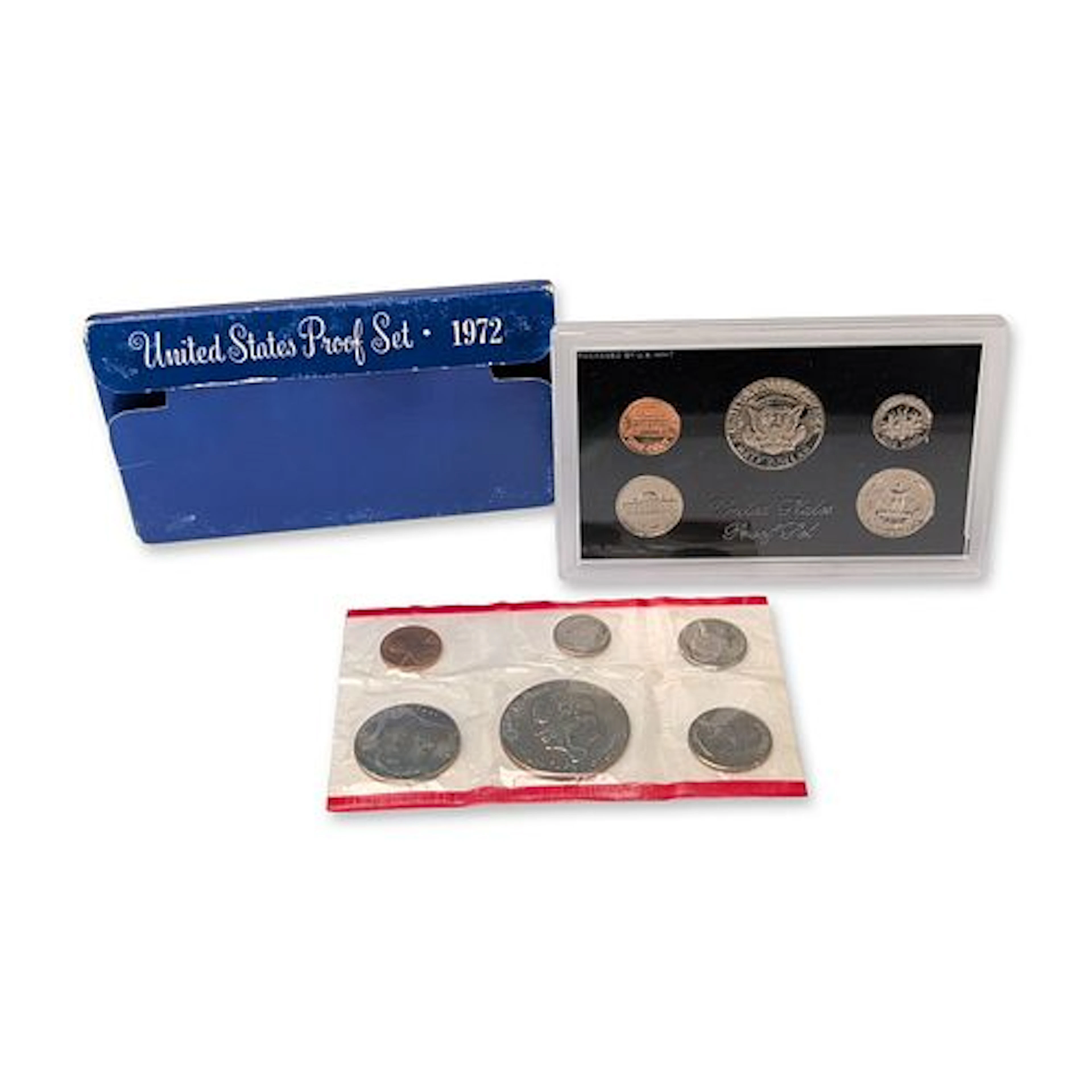 2pc US 1972-S Proof Set and 1975-D Uncirculated Mint Set