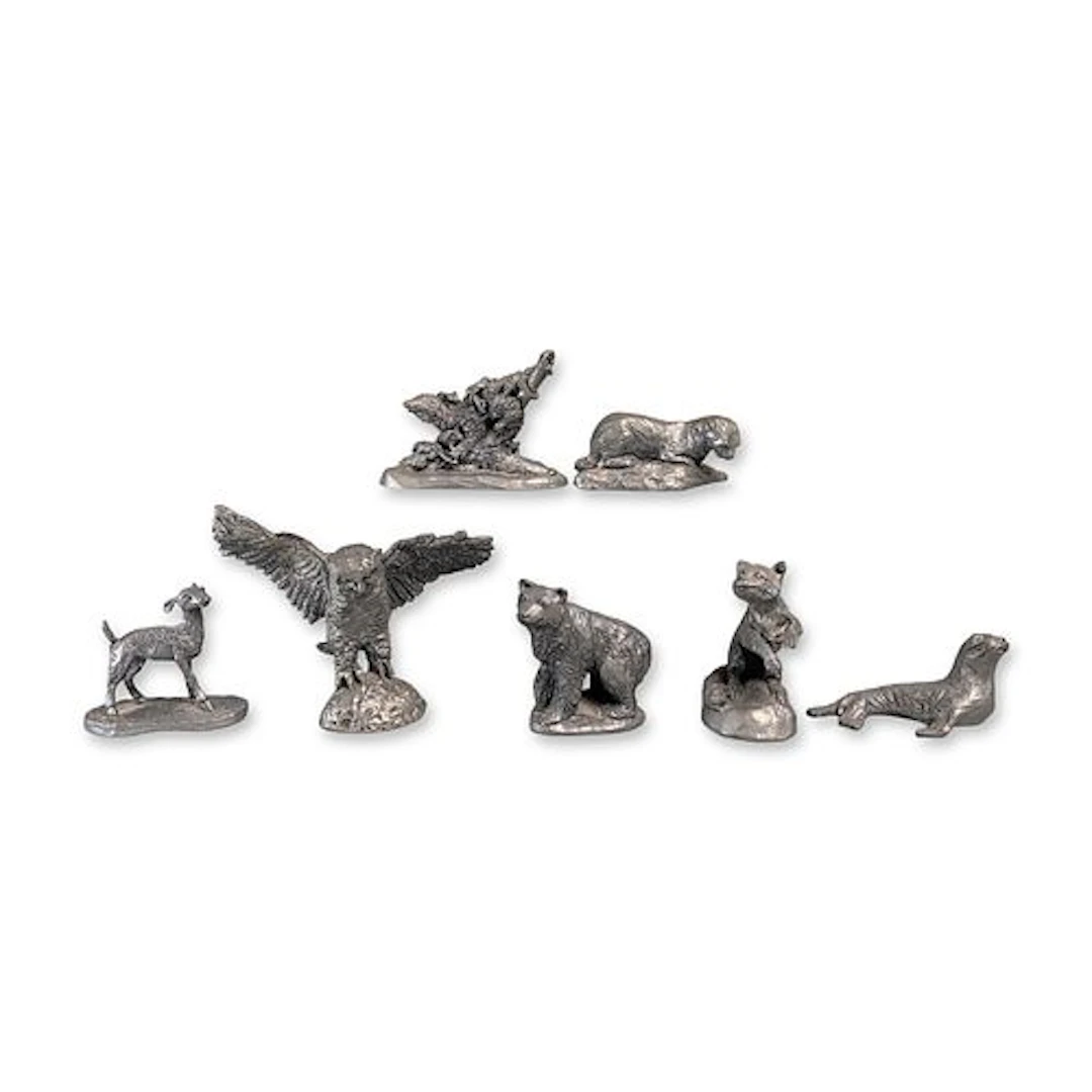 7pc KS Cast Pewter Collection of Wildlife Figurines