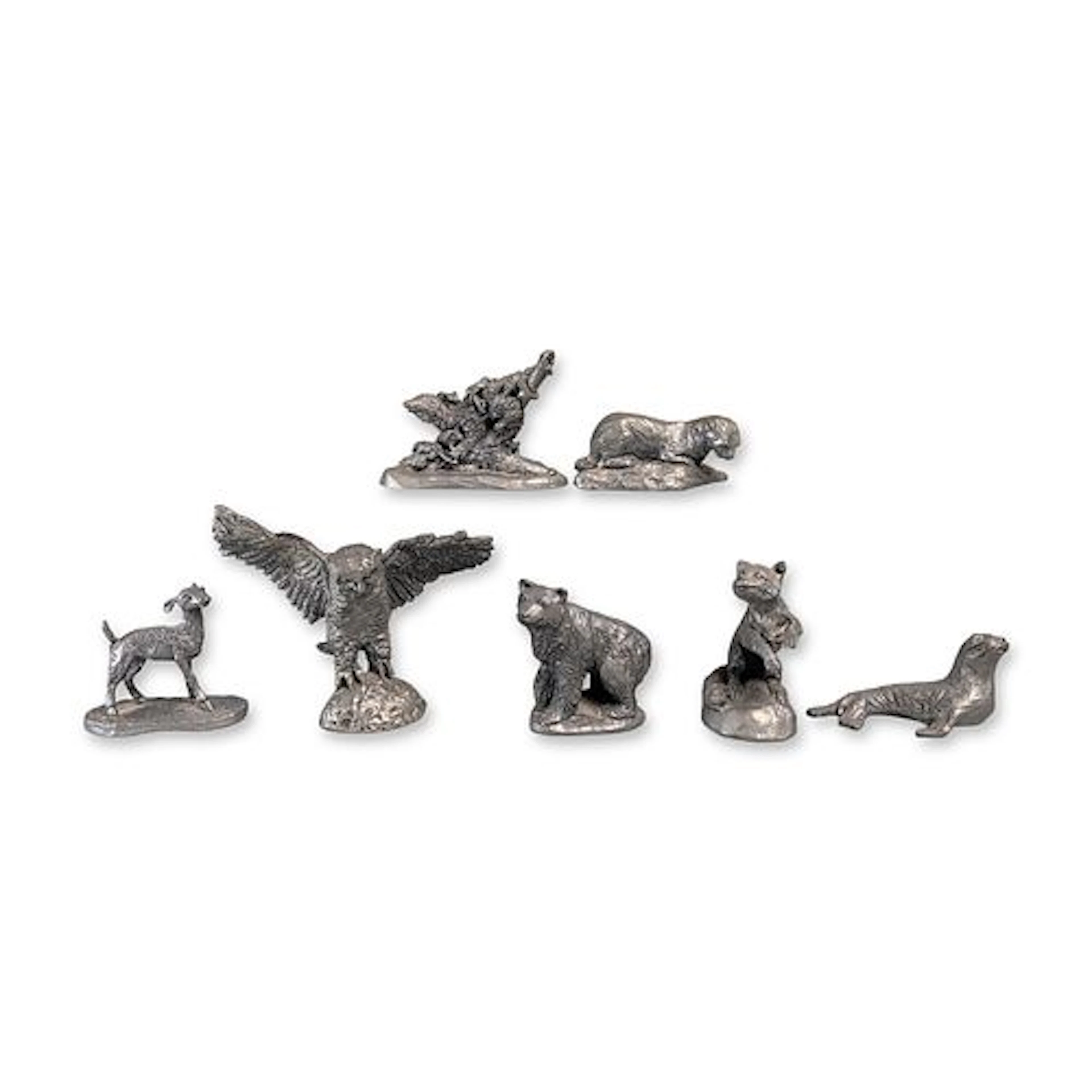 7pc KS Cast Pewter Collection of Wildlife Figurines
