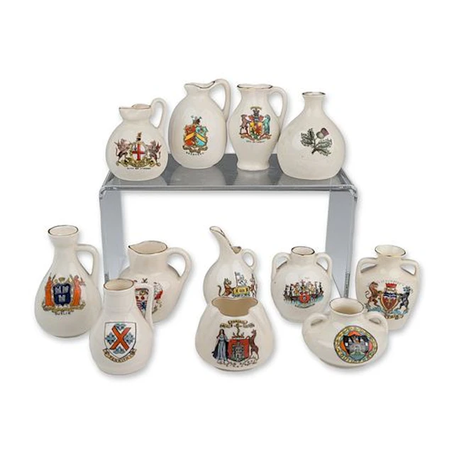 12pc British and Irish Crested Porcelain Souvenir Ware