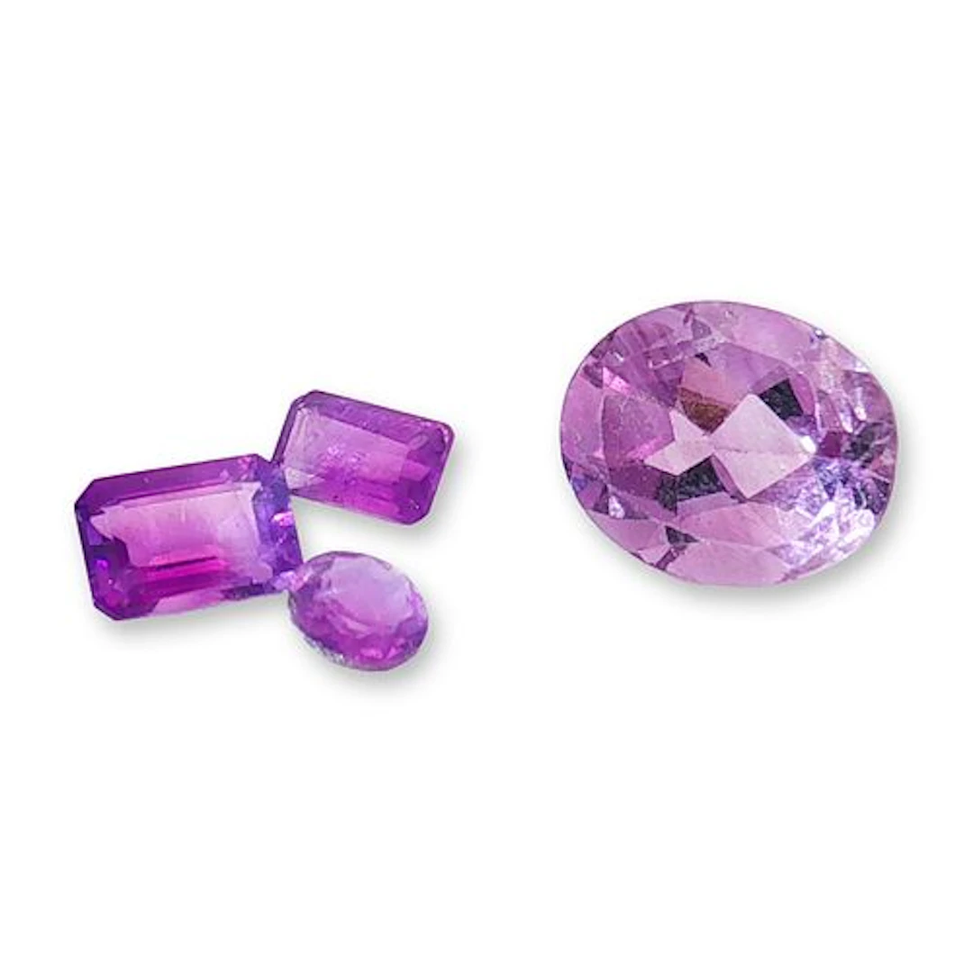 4pc Purple Amethyst Gemstones