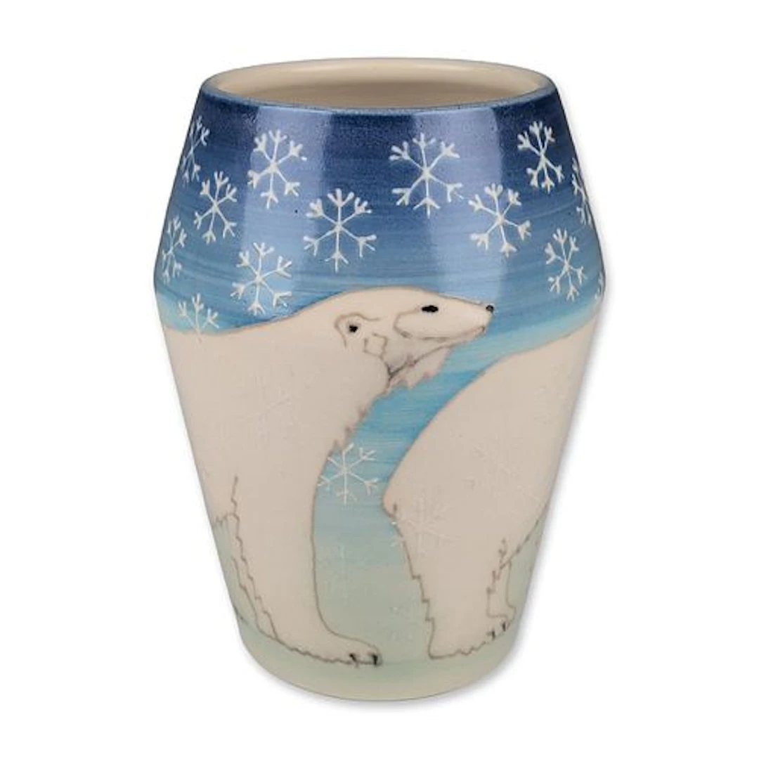 Dennis Chinaworks by Sally Tuffin Polar Bear Trial Vase