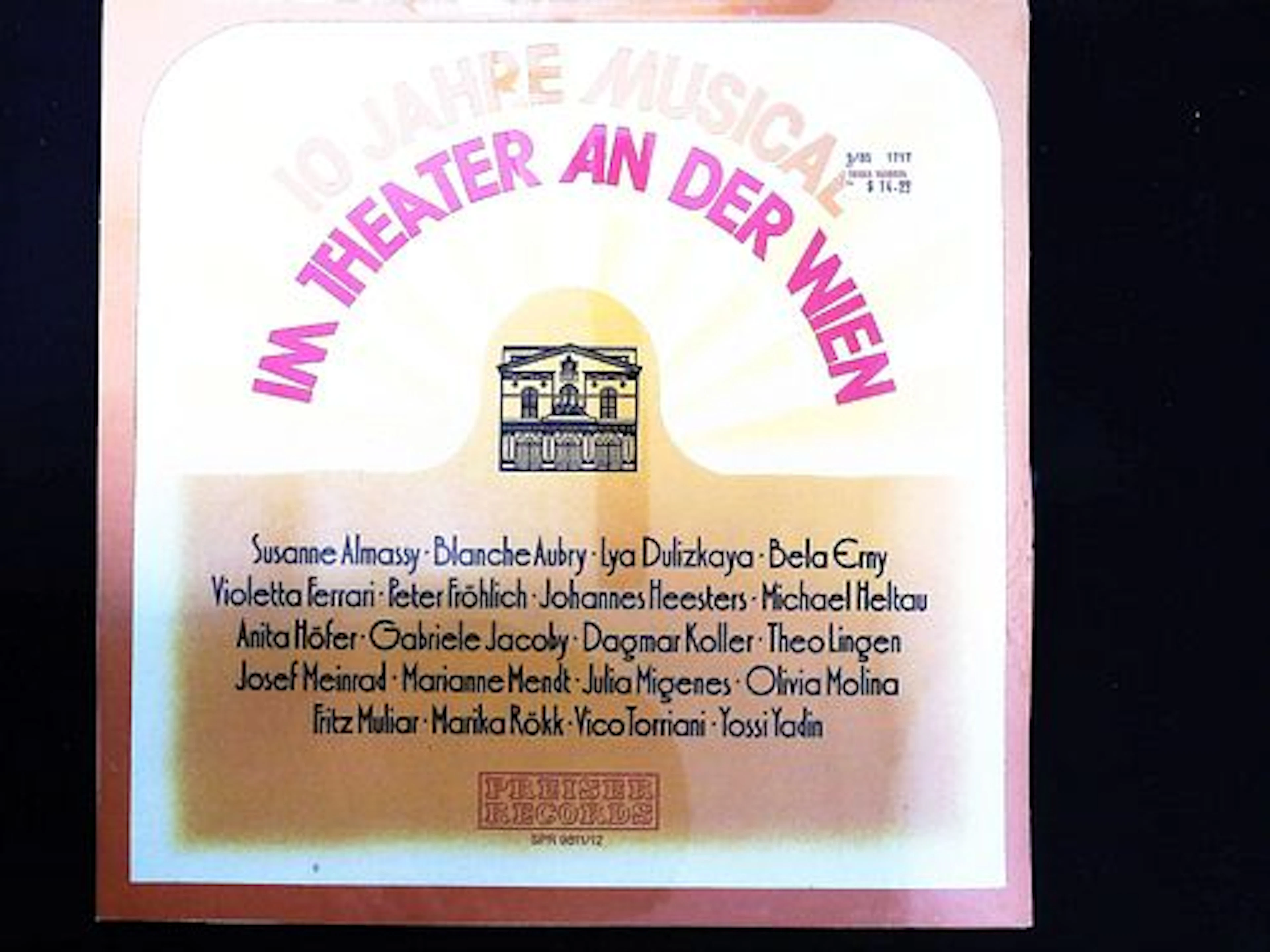 Double-LP Album Sleeve 10 JAHRE MUSICAL IM THEATER AN DER WIEN PREISER RECORDS