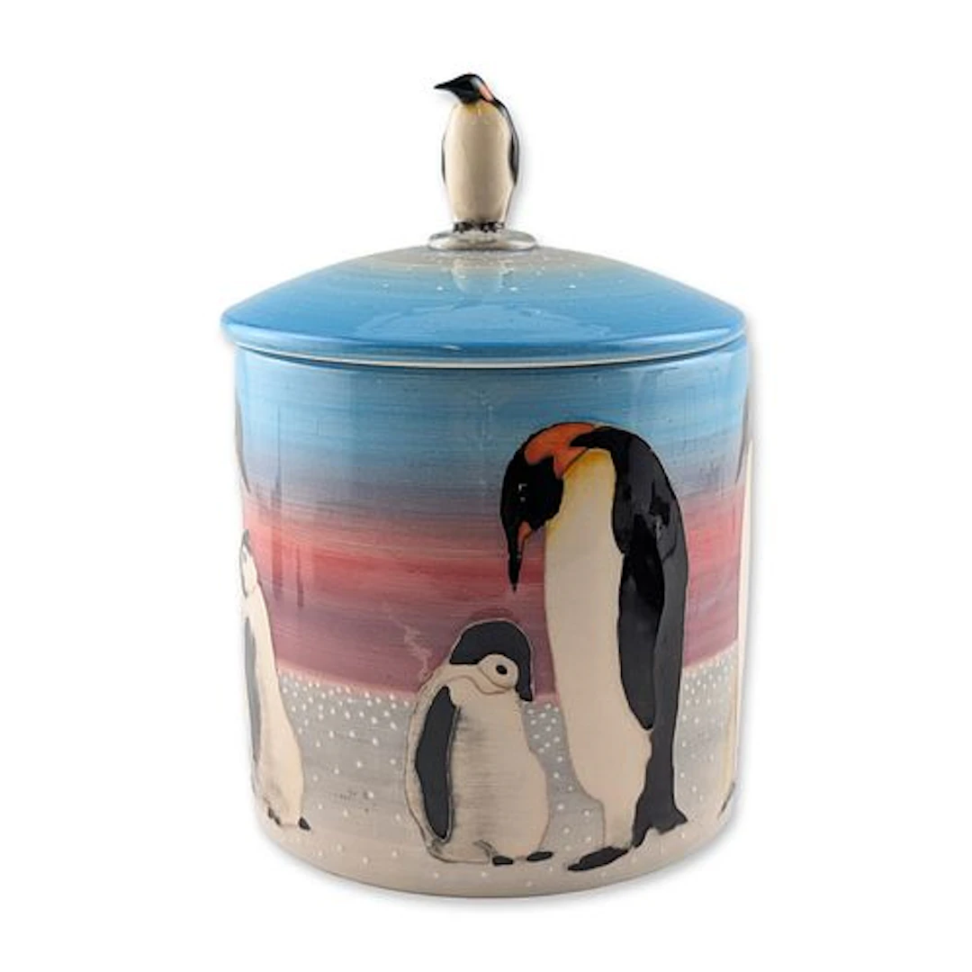 Dennis Chinaworks by Sally Tuffin Penguin Lidded Jar