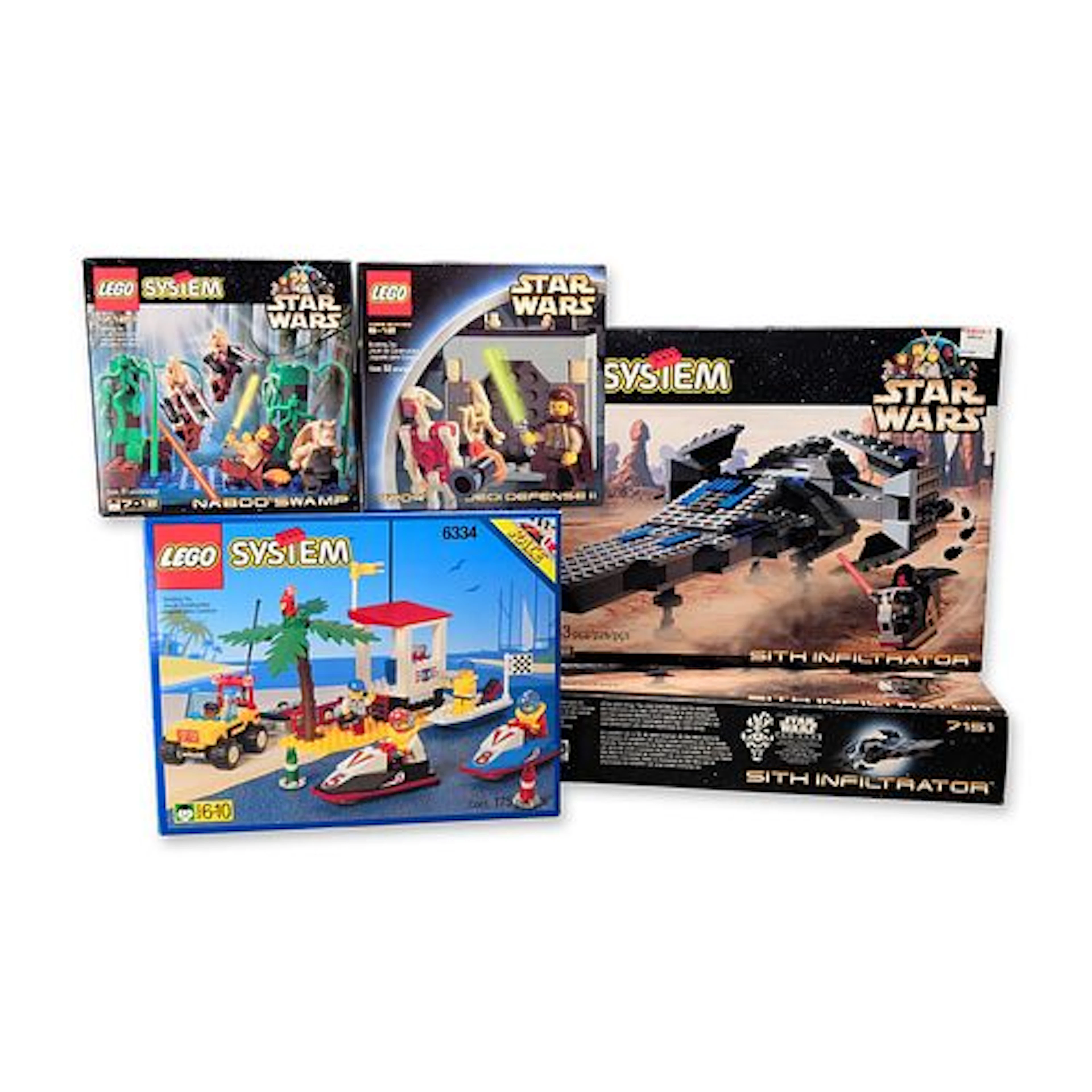 5pc Vintage LEGO System Building Sets