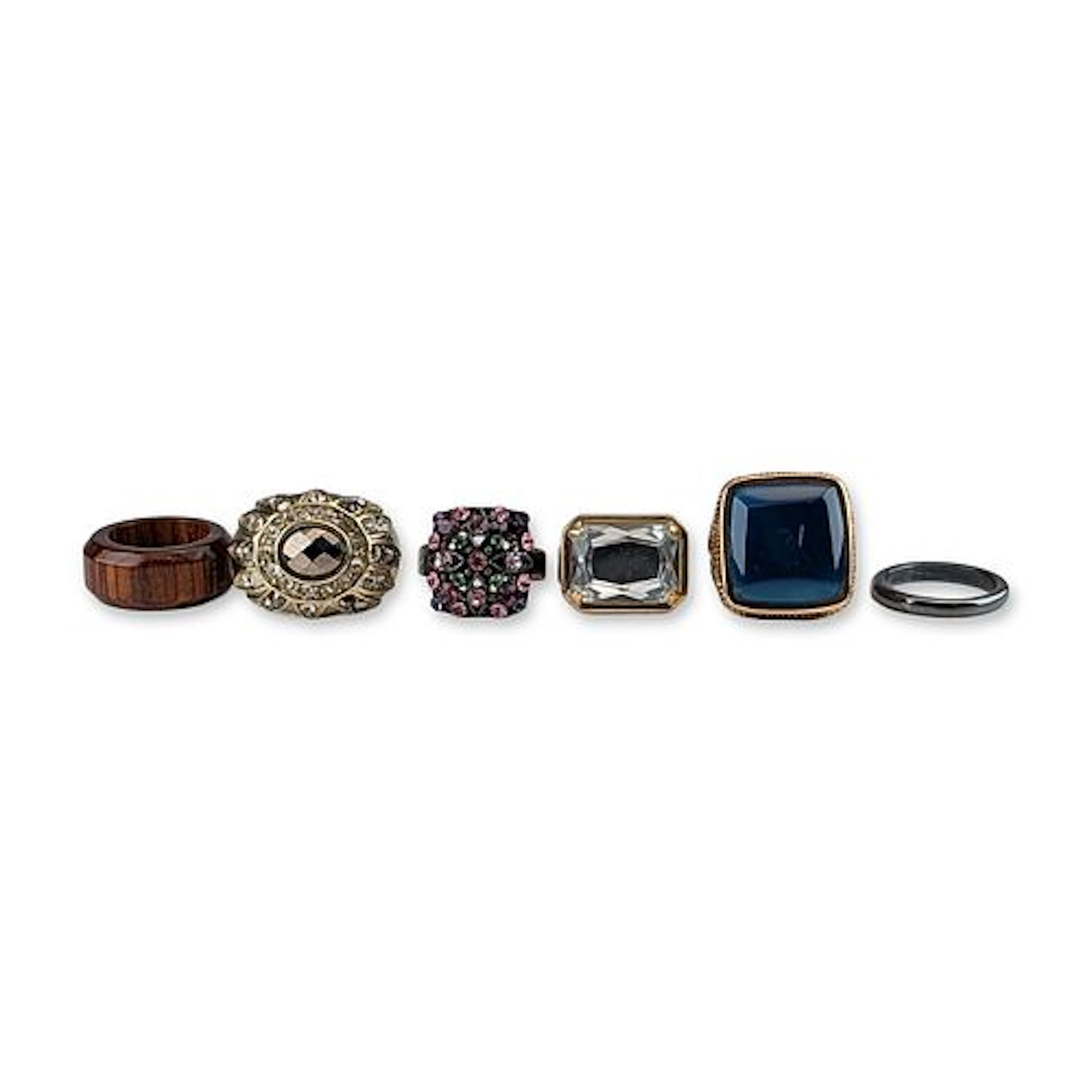 6pc Fashion and Cocktail Rings