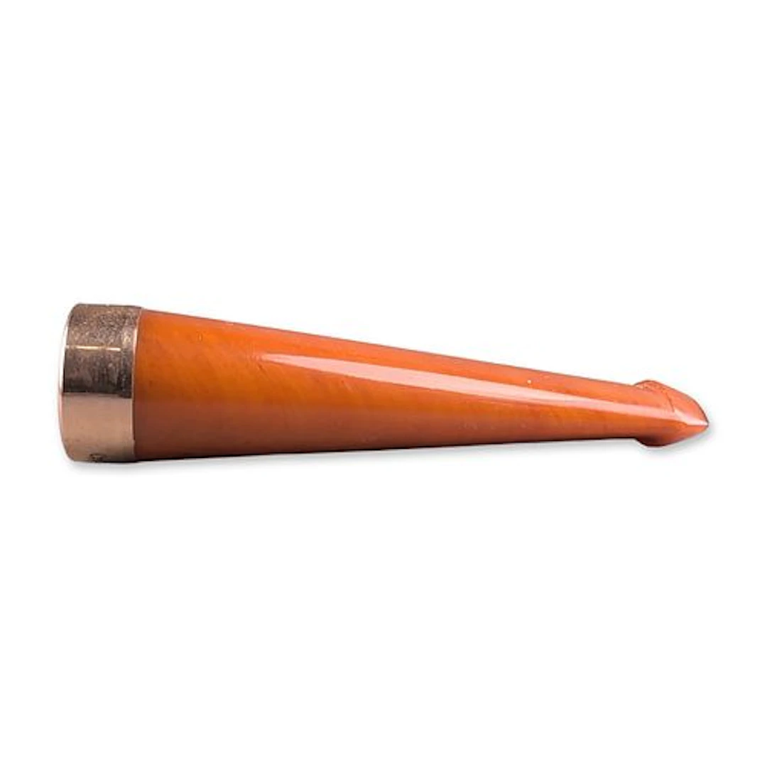 9K Rose Gold and Butterscotch Amber Cigarette Holder
